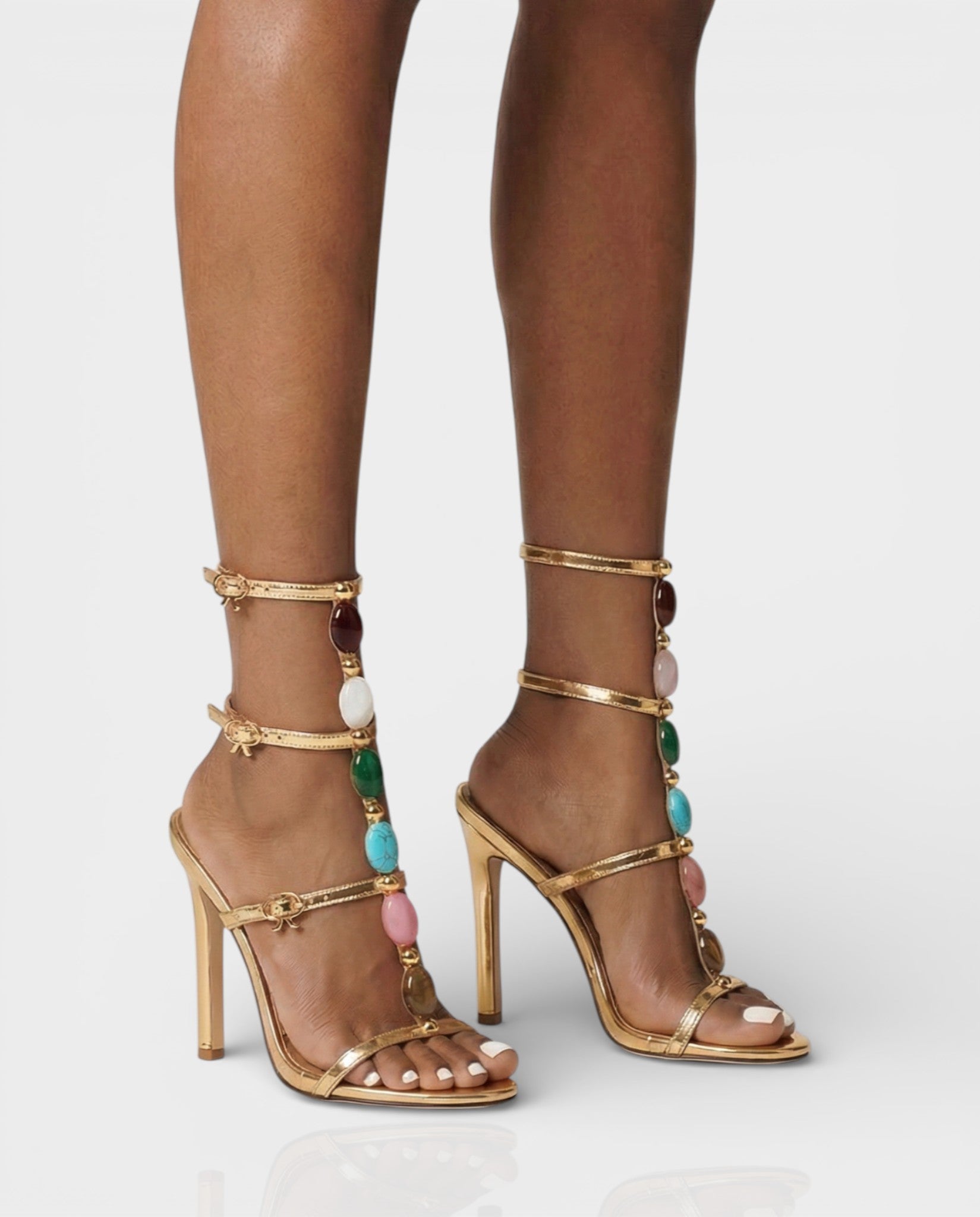 KARA | Stiletto Gemstone Heels