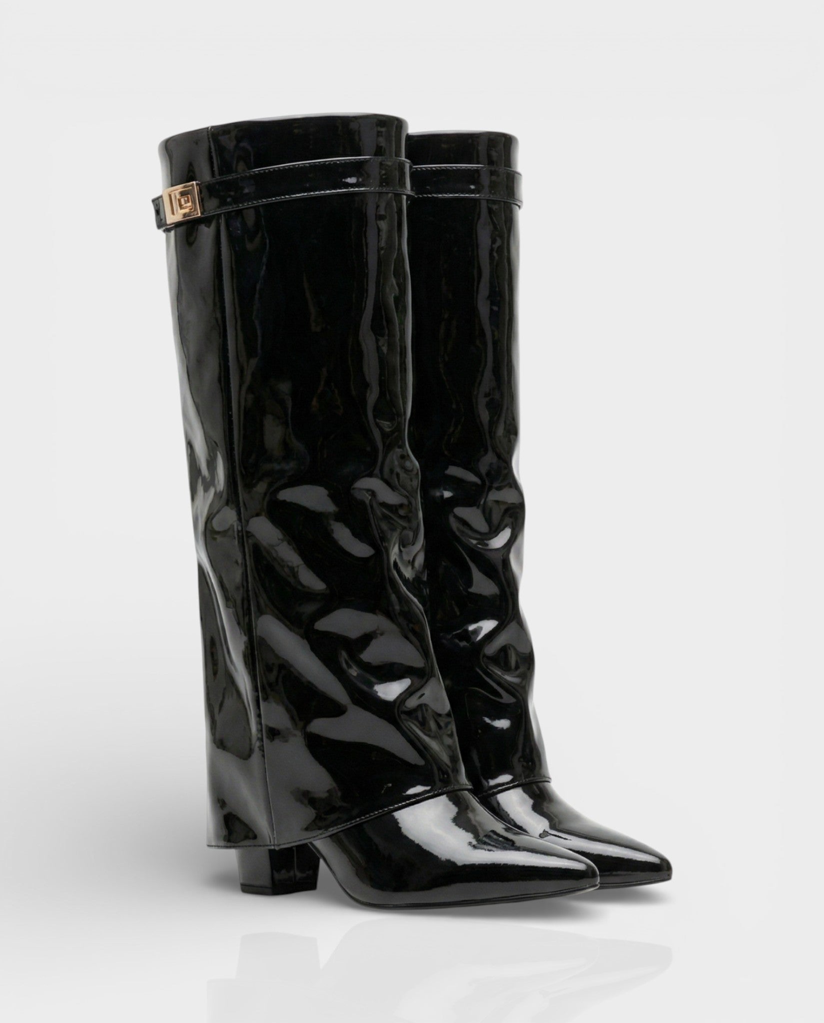 MAISY | Straight Pointed-Toe Knee-High Boots