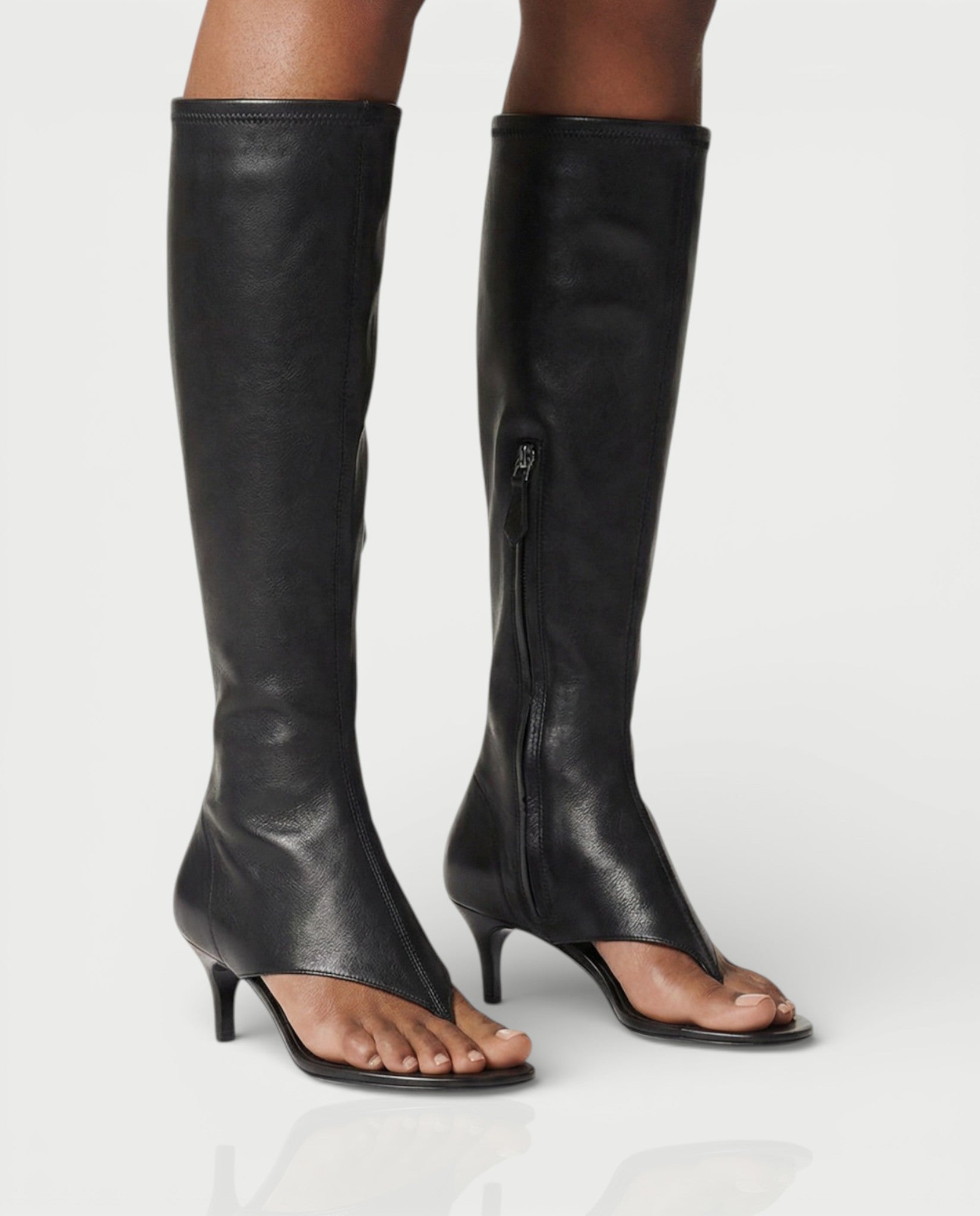 HOLIRA | Knee-High Thong Sandal Heels