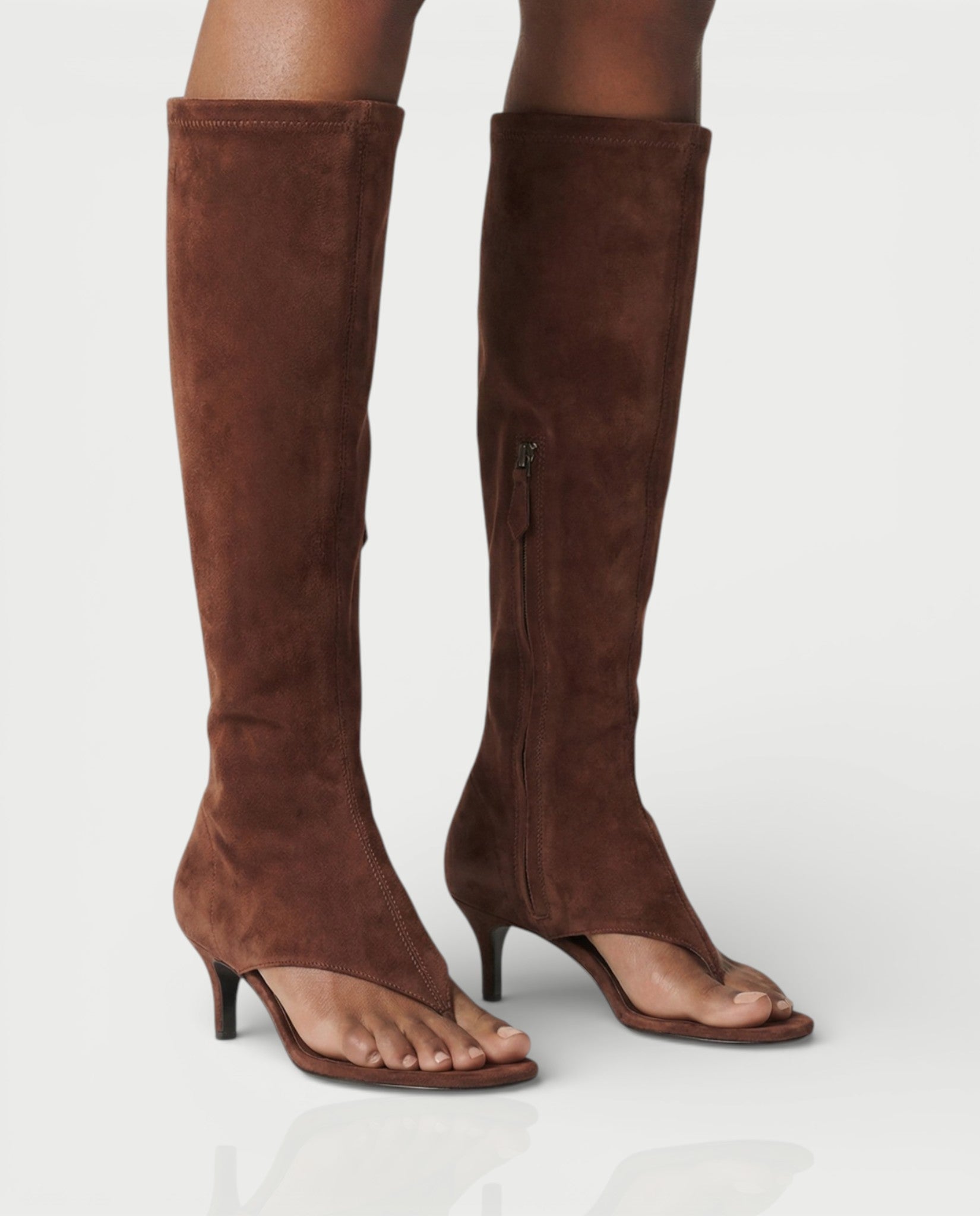 HOLIRA | Knee-High Thong Sandal Heels