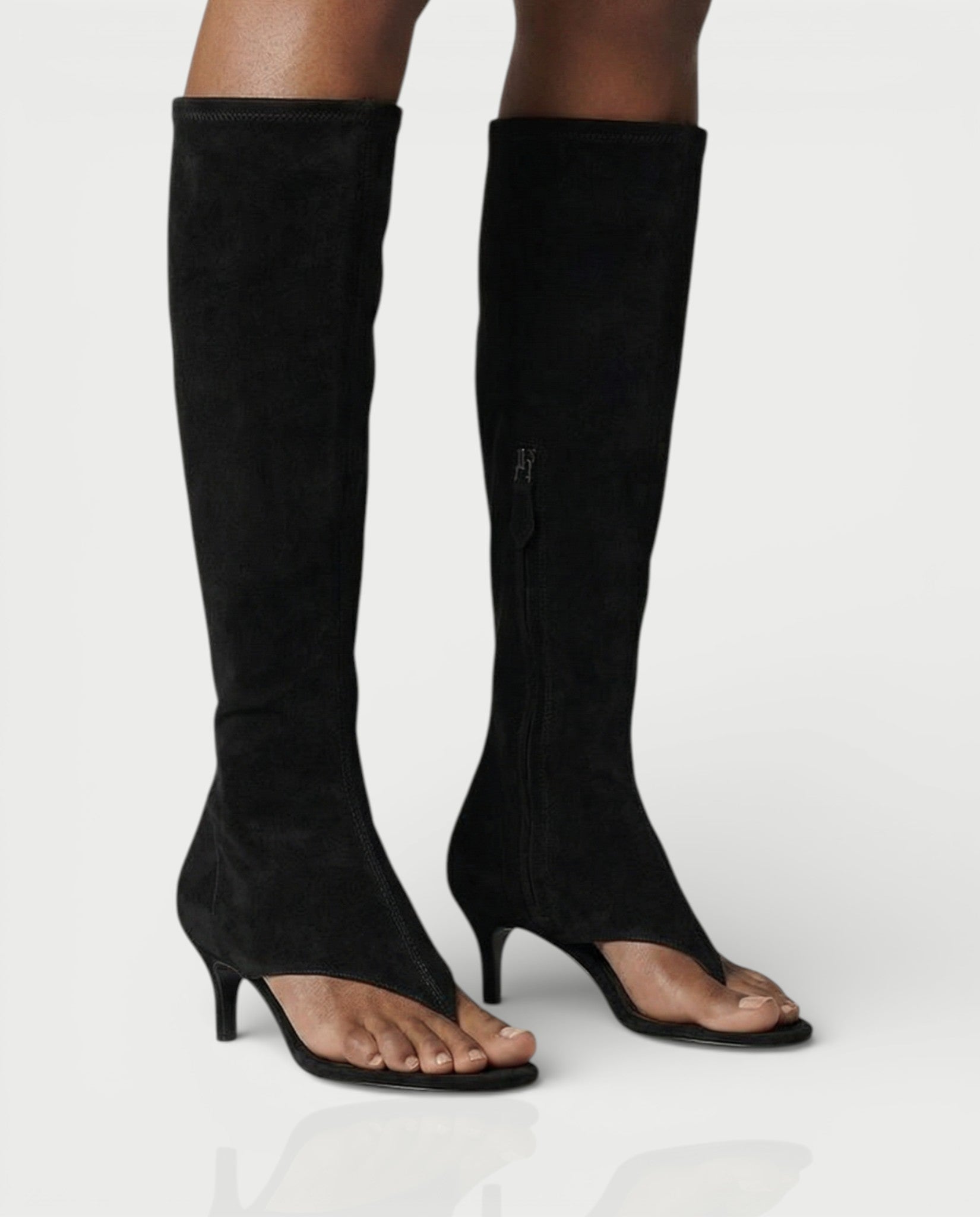 HOLIRA | Knee-High Thong Sandal Heels