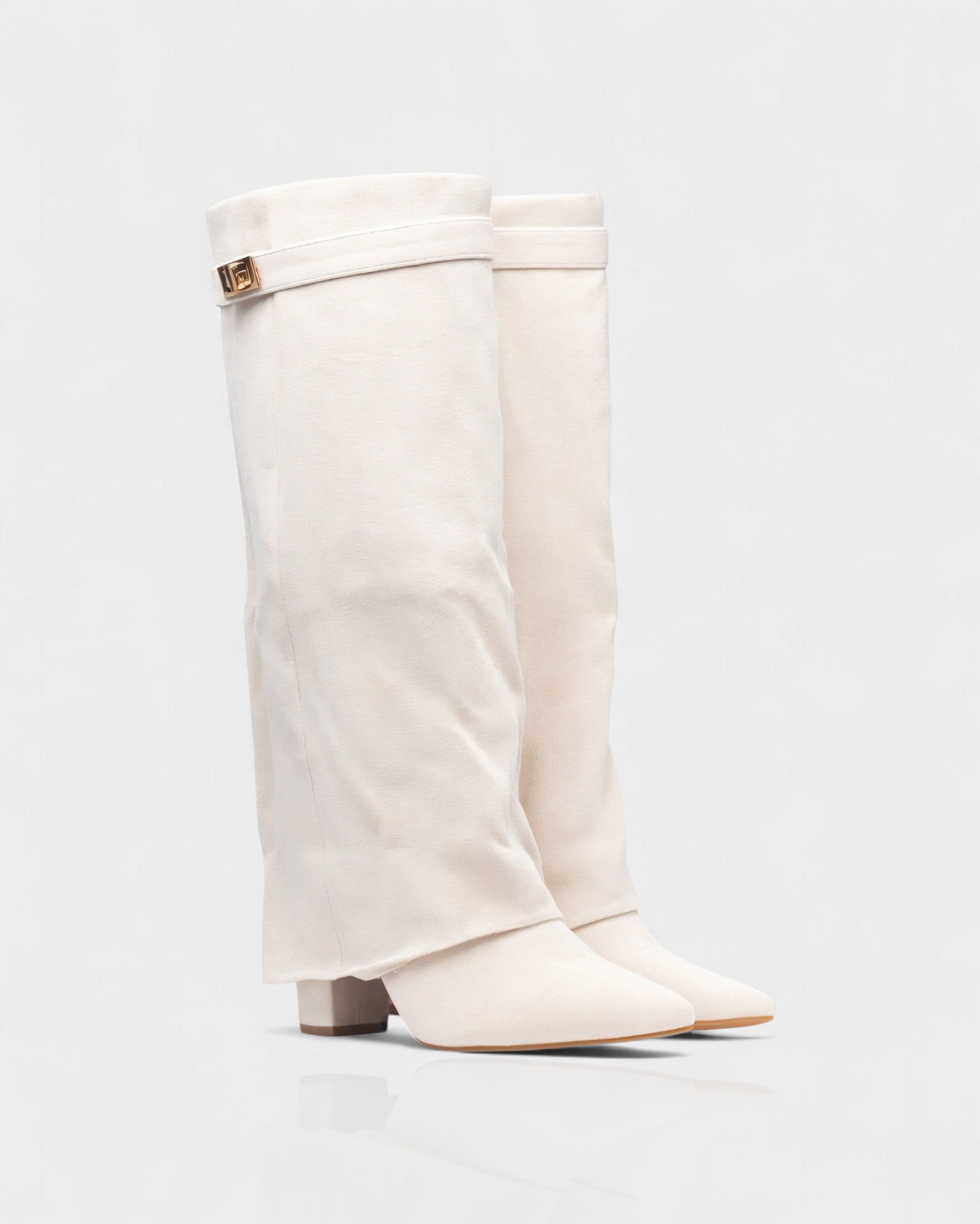 MAISY | Straight Pointed-Toe Knee-High Boots