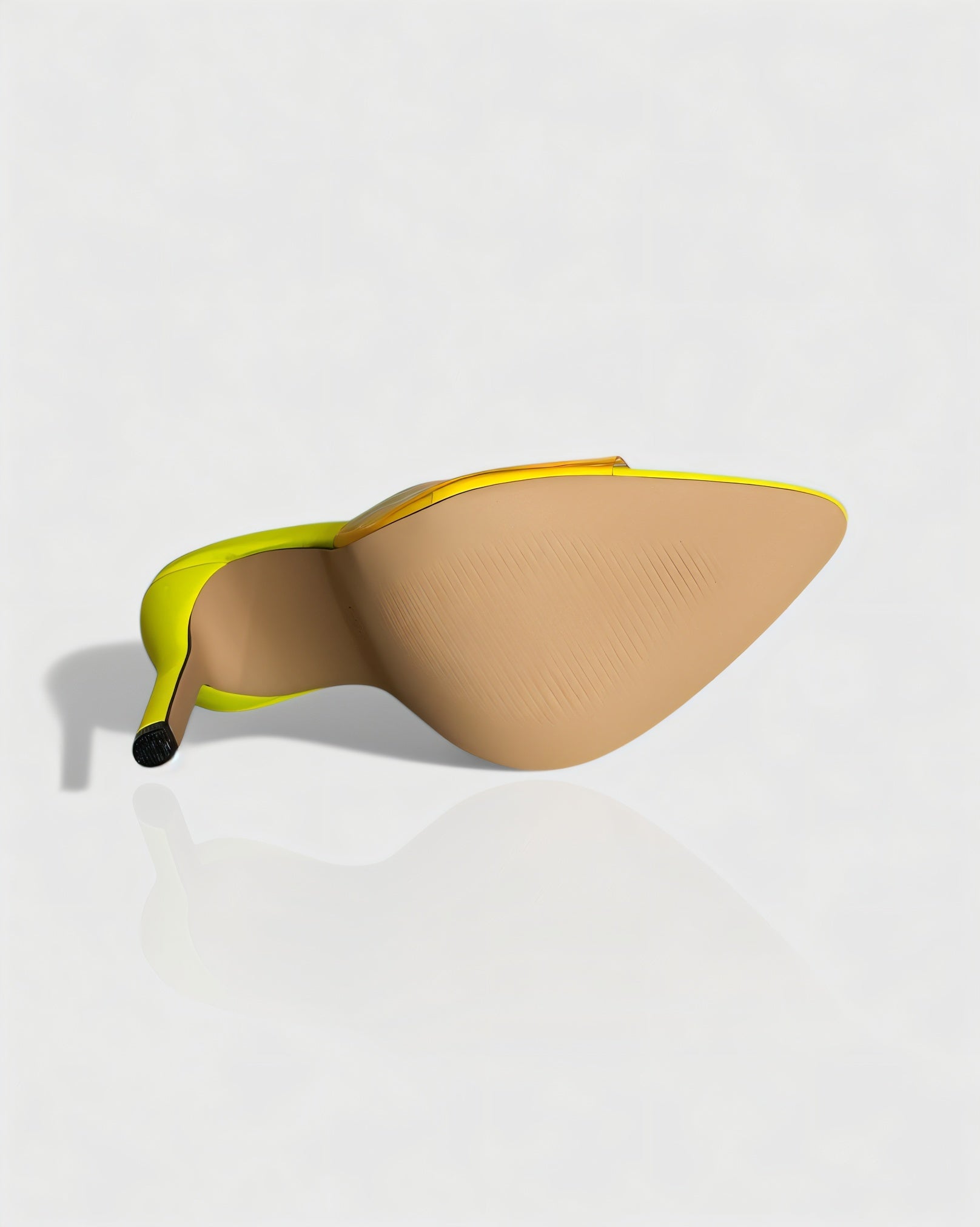 TRINNA | Contrast Clear Strap Pointed Toe Heels