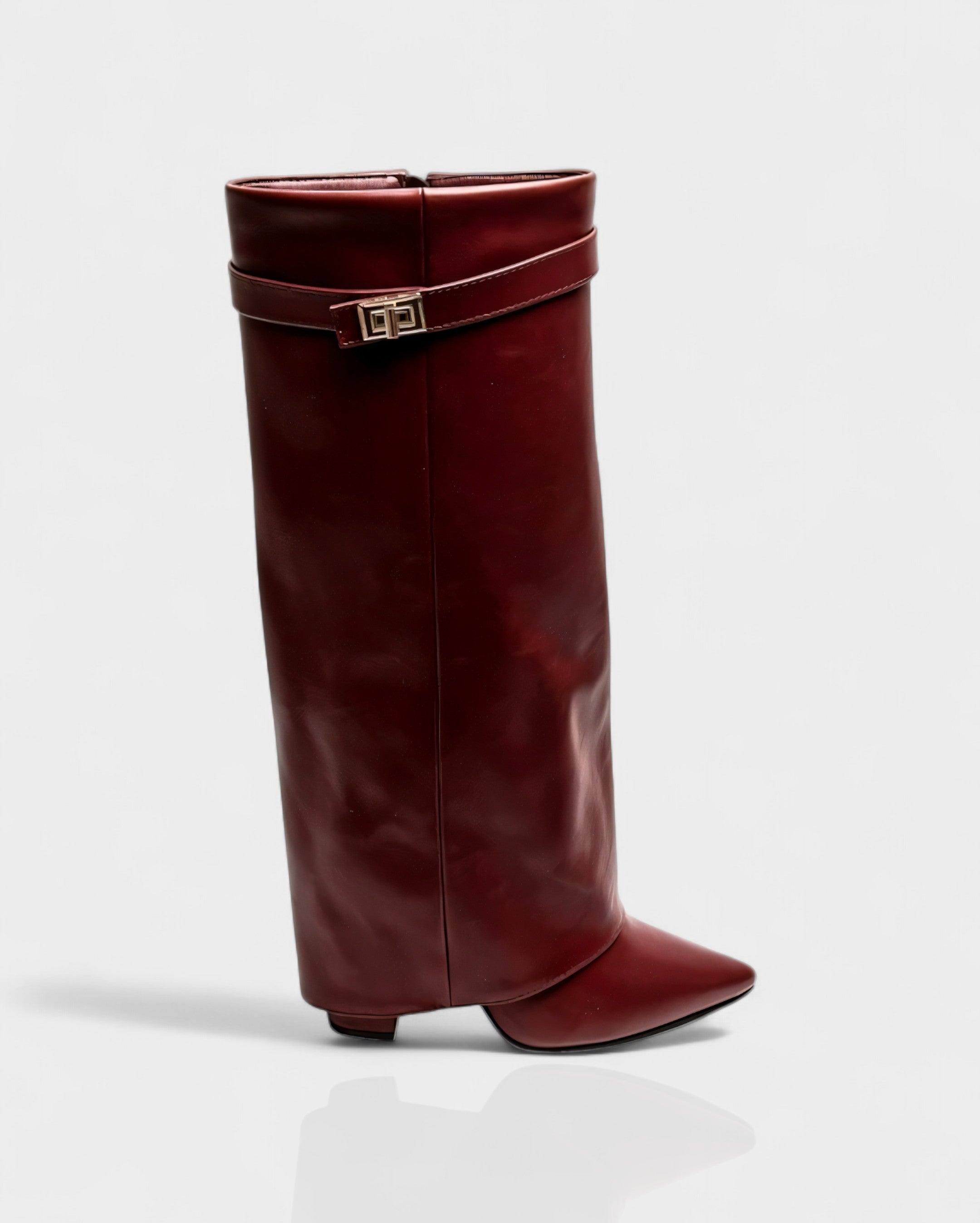 MAISY | Straight Pointed-Toe Knee-High Boots