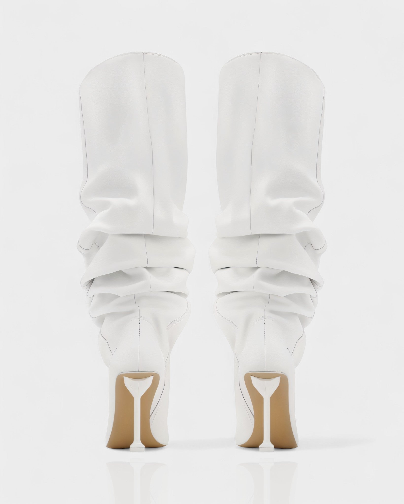 BELLARA | Faux Leather Slouchy Pointed Toe Stiletto Boots