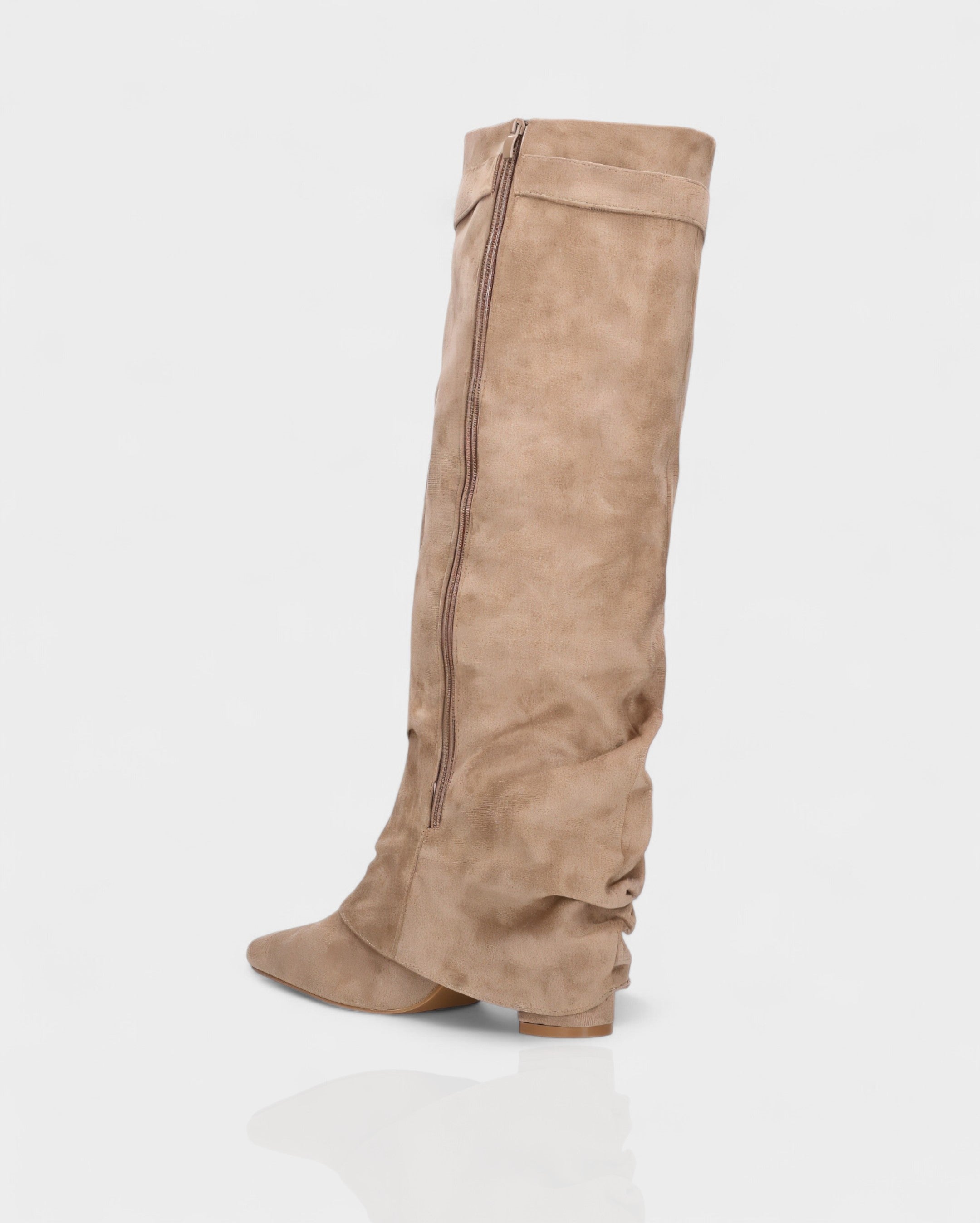 MAISY | Slouchy Pointed-Toe Knee-High Boots