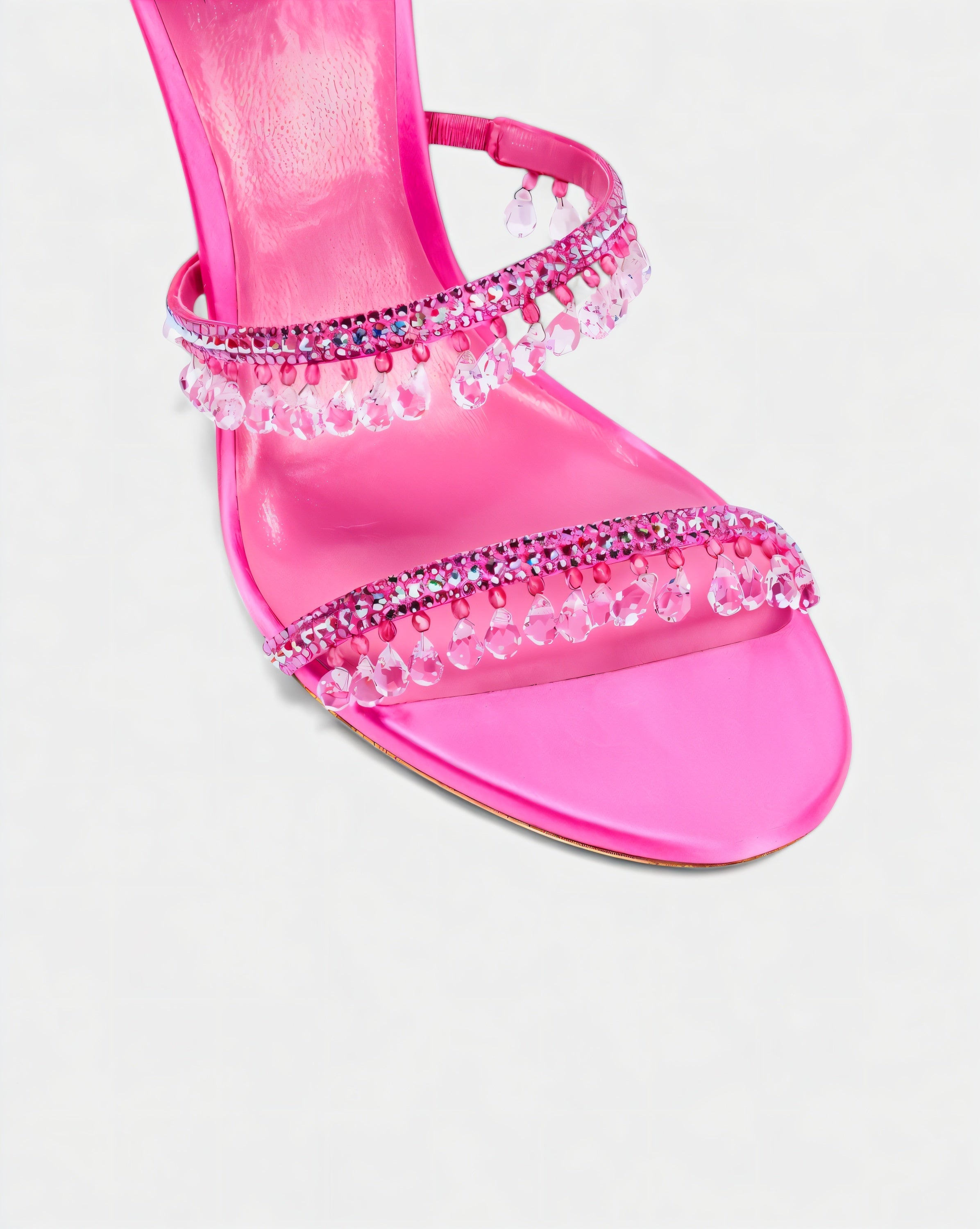 ALYRA | Rhinestone Tassel Ankle-Wrap High Heels