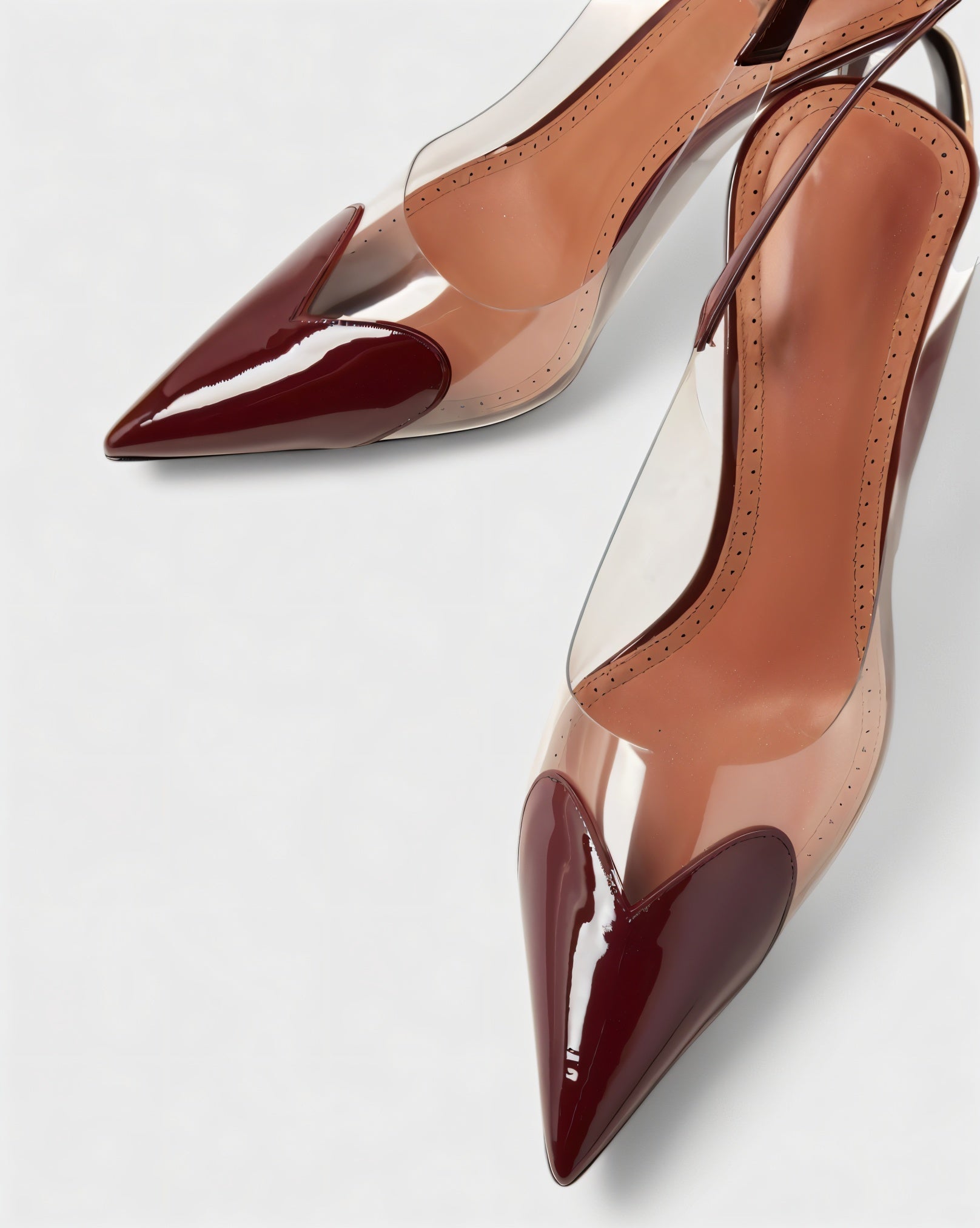 IRENE | Clear Heart Detail Heels