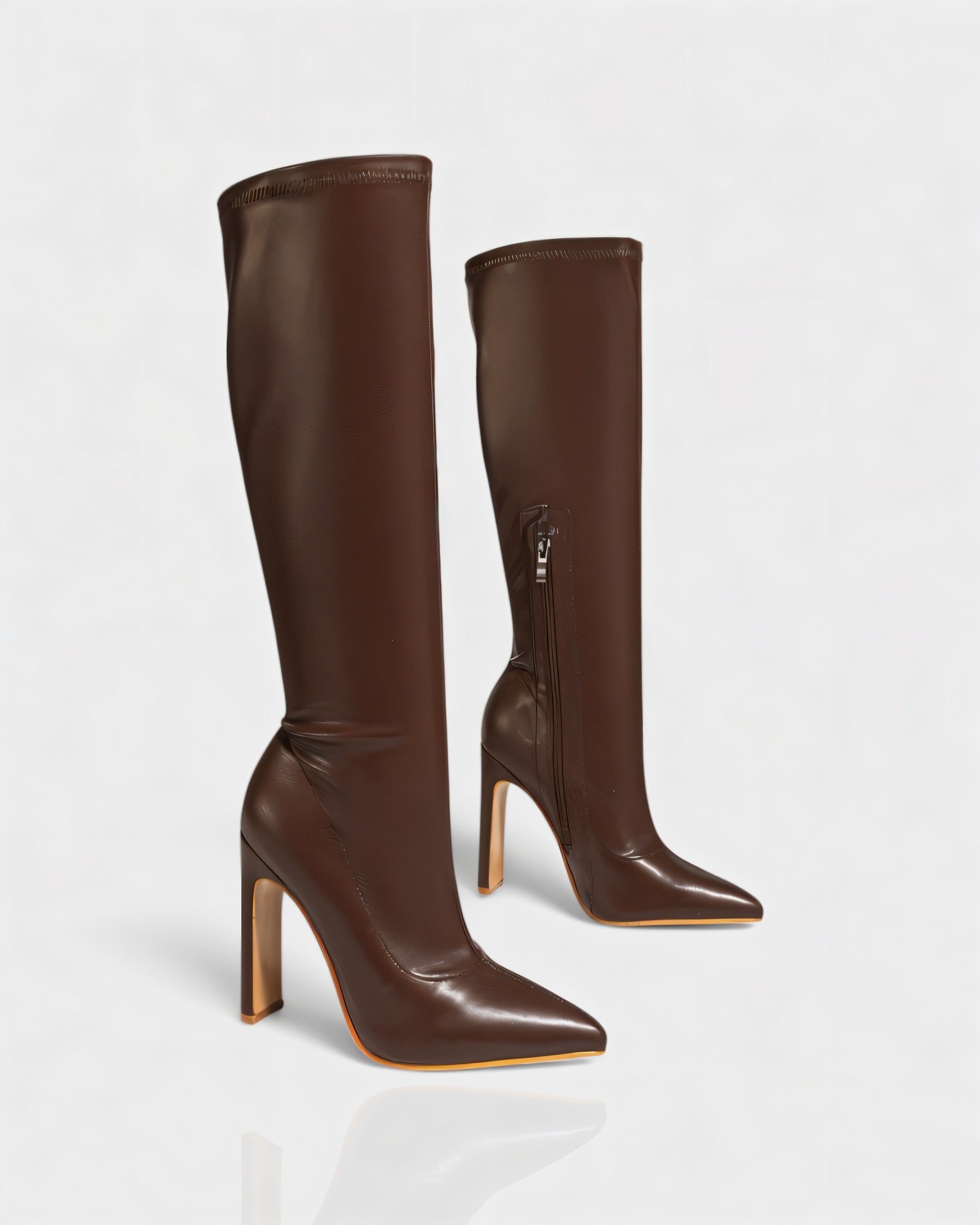 CHARLIE | Faux Leather Knee-High Boots