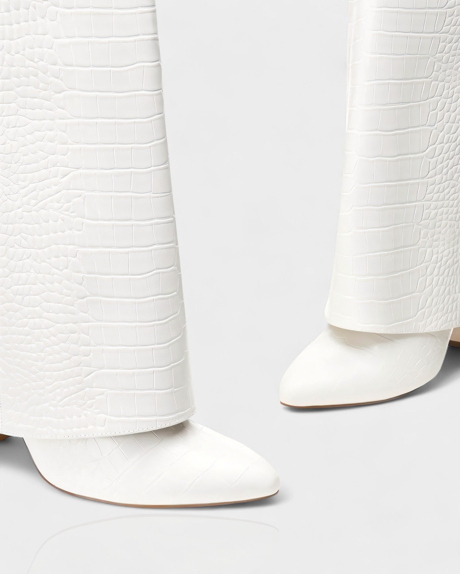 MAISY | Straight Faux Crocodile Boots