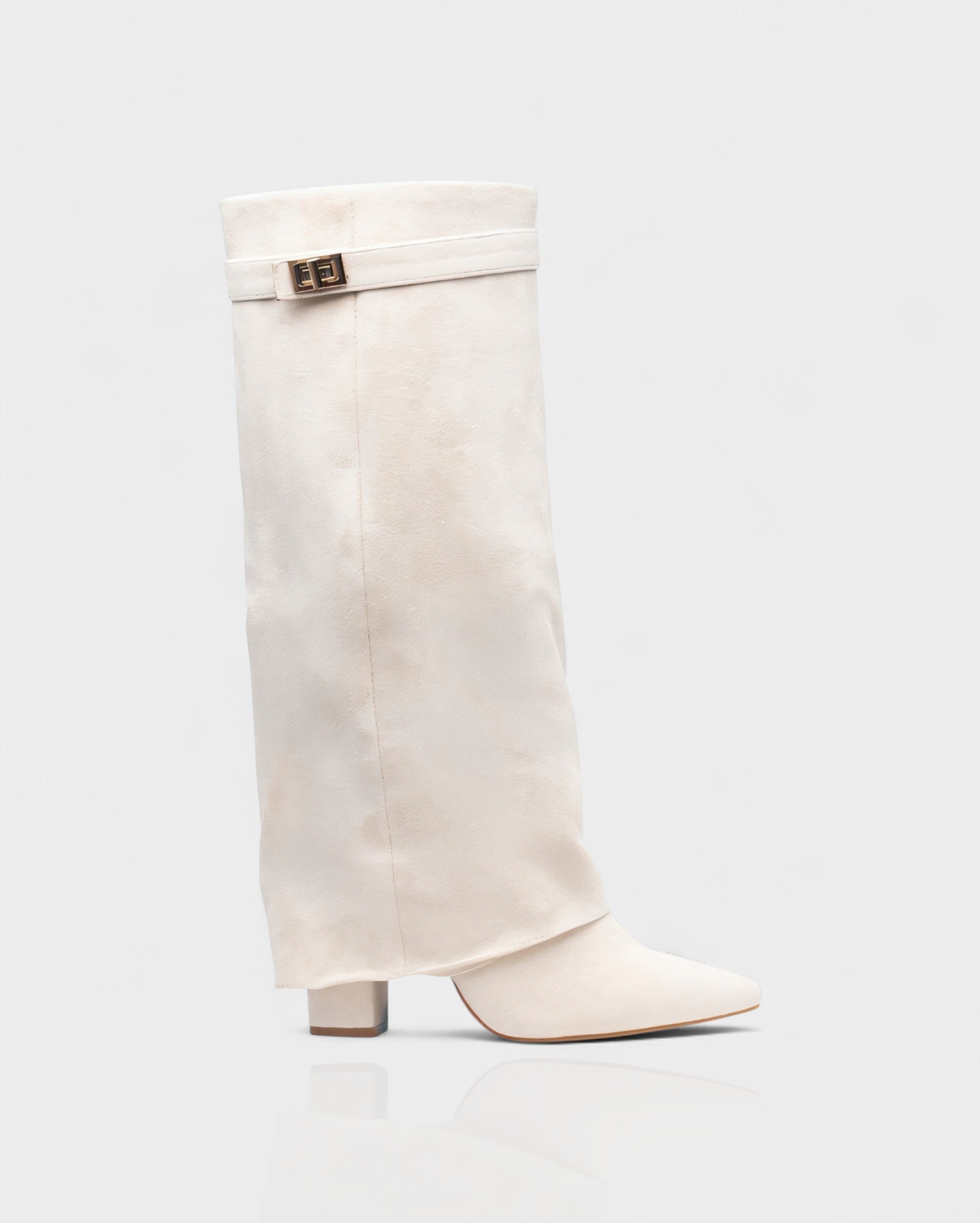MAISY | Straight Pointed-Toe Knee-High Boots