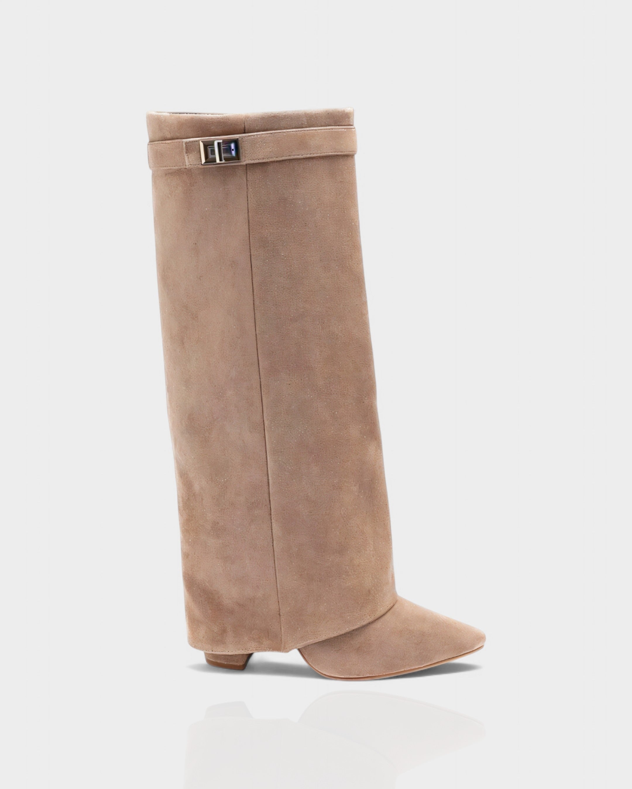 MAISY | Straight Pointed-Toe Knee-High Boots