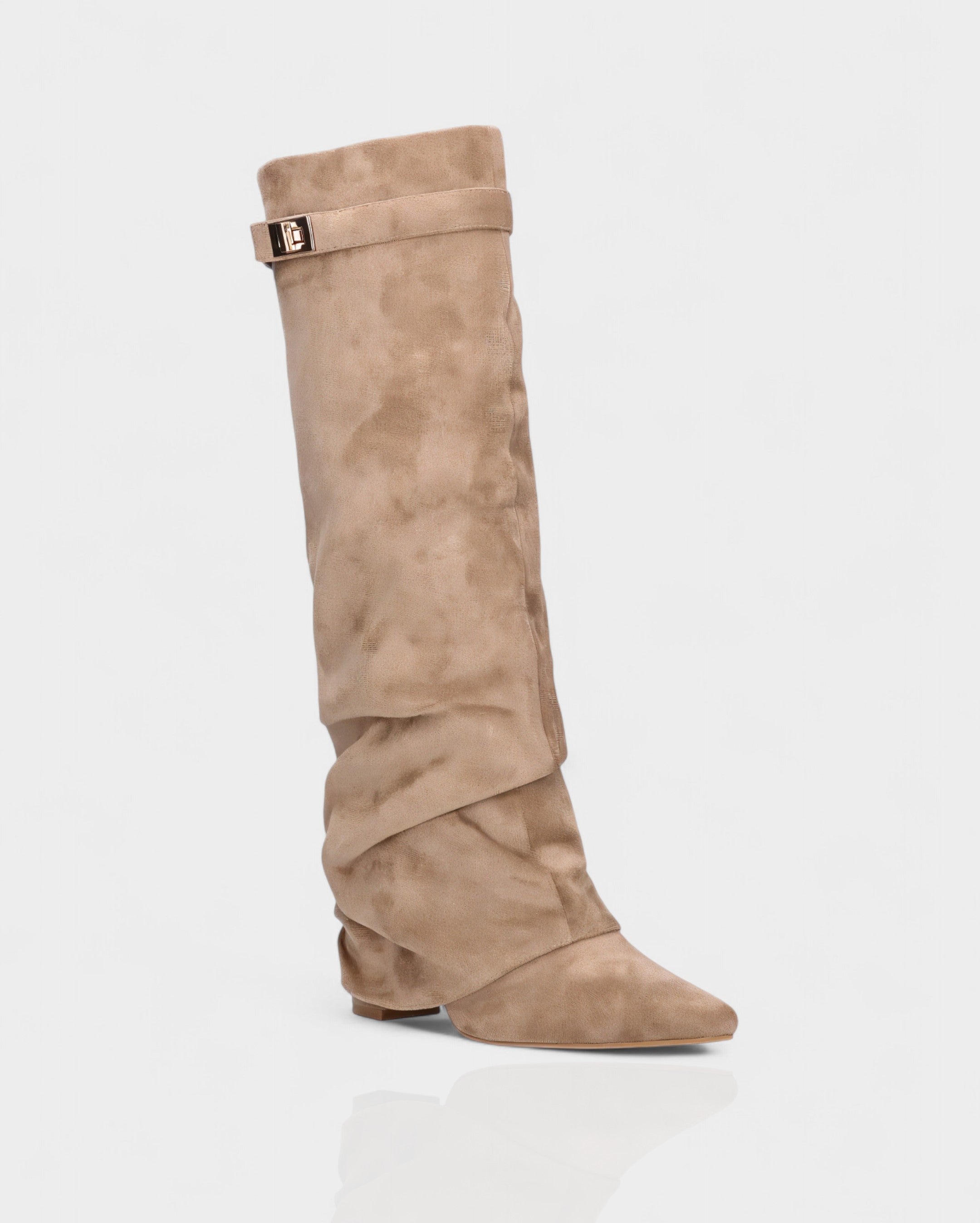 MAISY | Slouchy Pointed-Toe Knee-High Boots