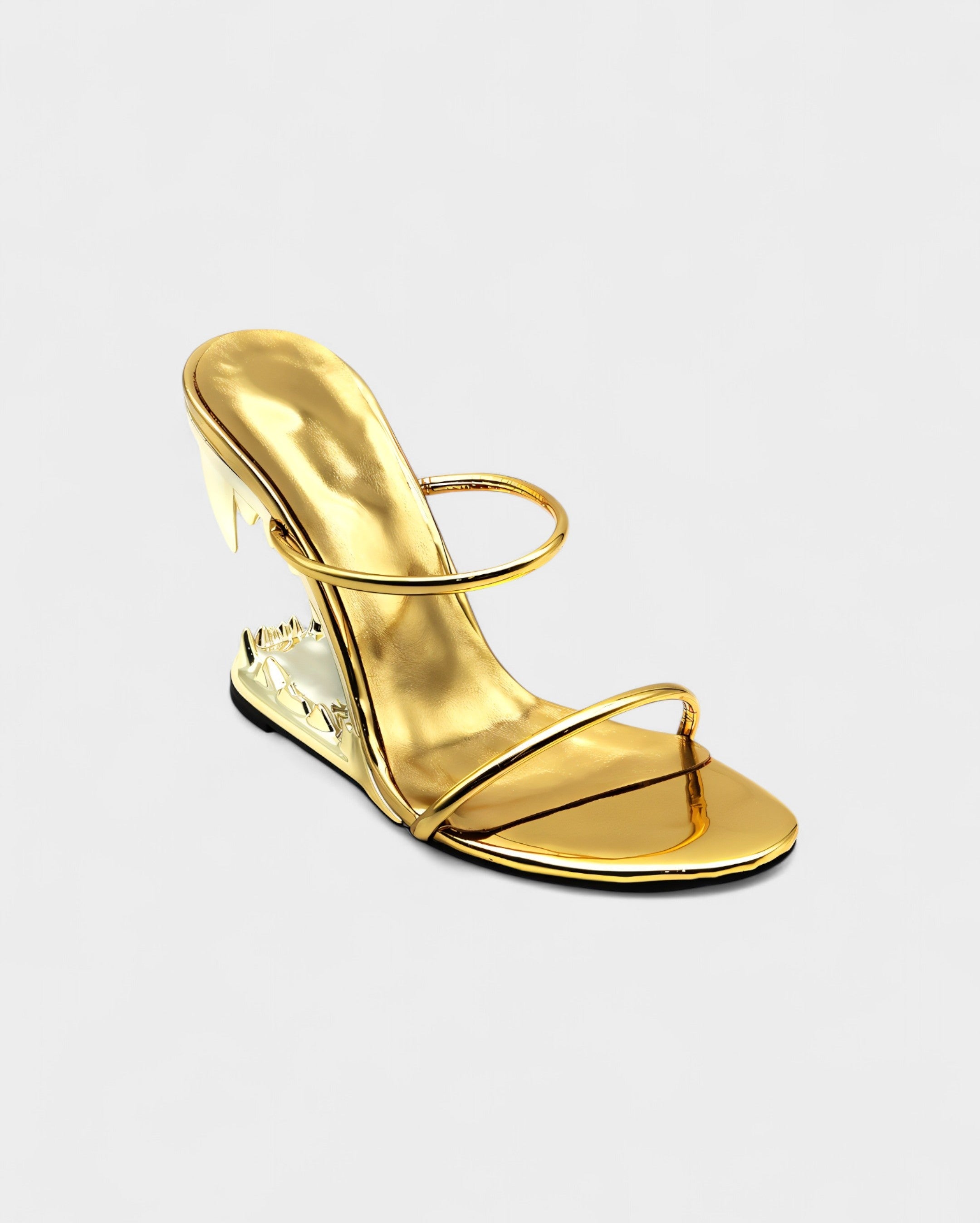 MALAYA | Fang Sculpted Heel Sandals