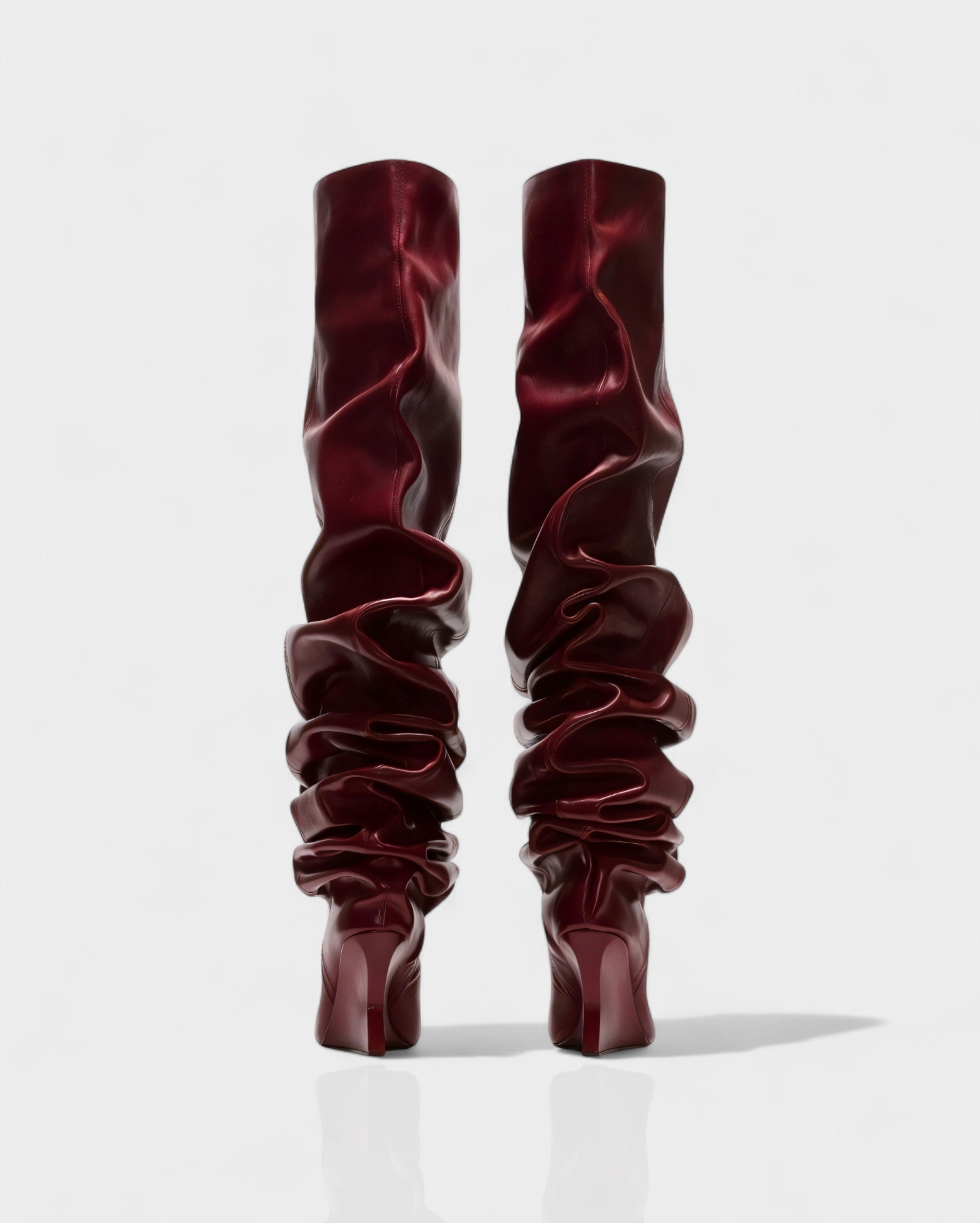 ELOURA | Slouch Knee-High Wedge Heel Boots