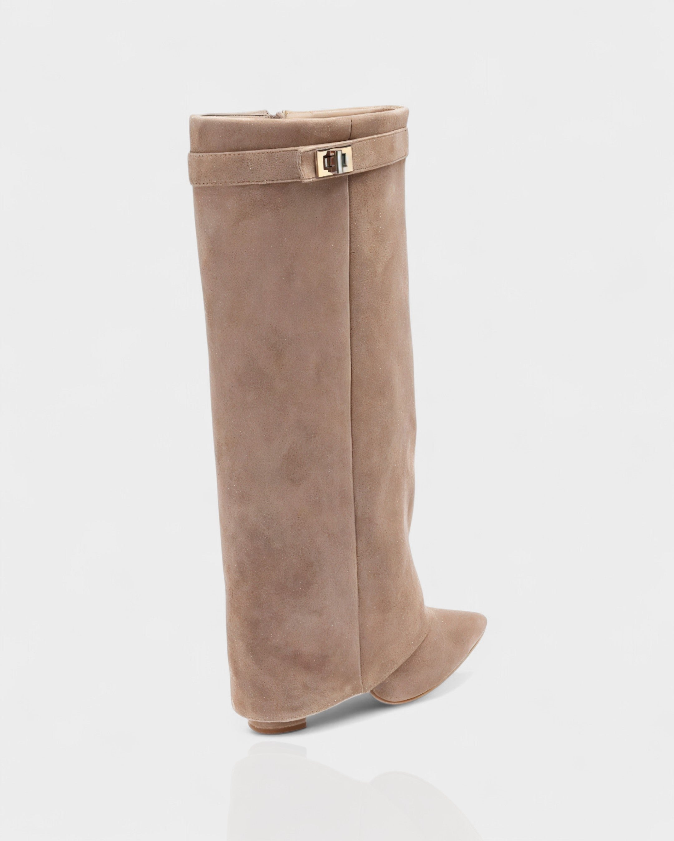 MAISY | Straight Pointed-Toe Knee-High Boots