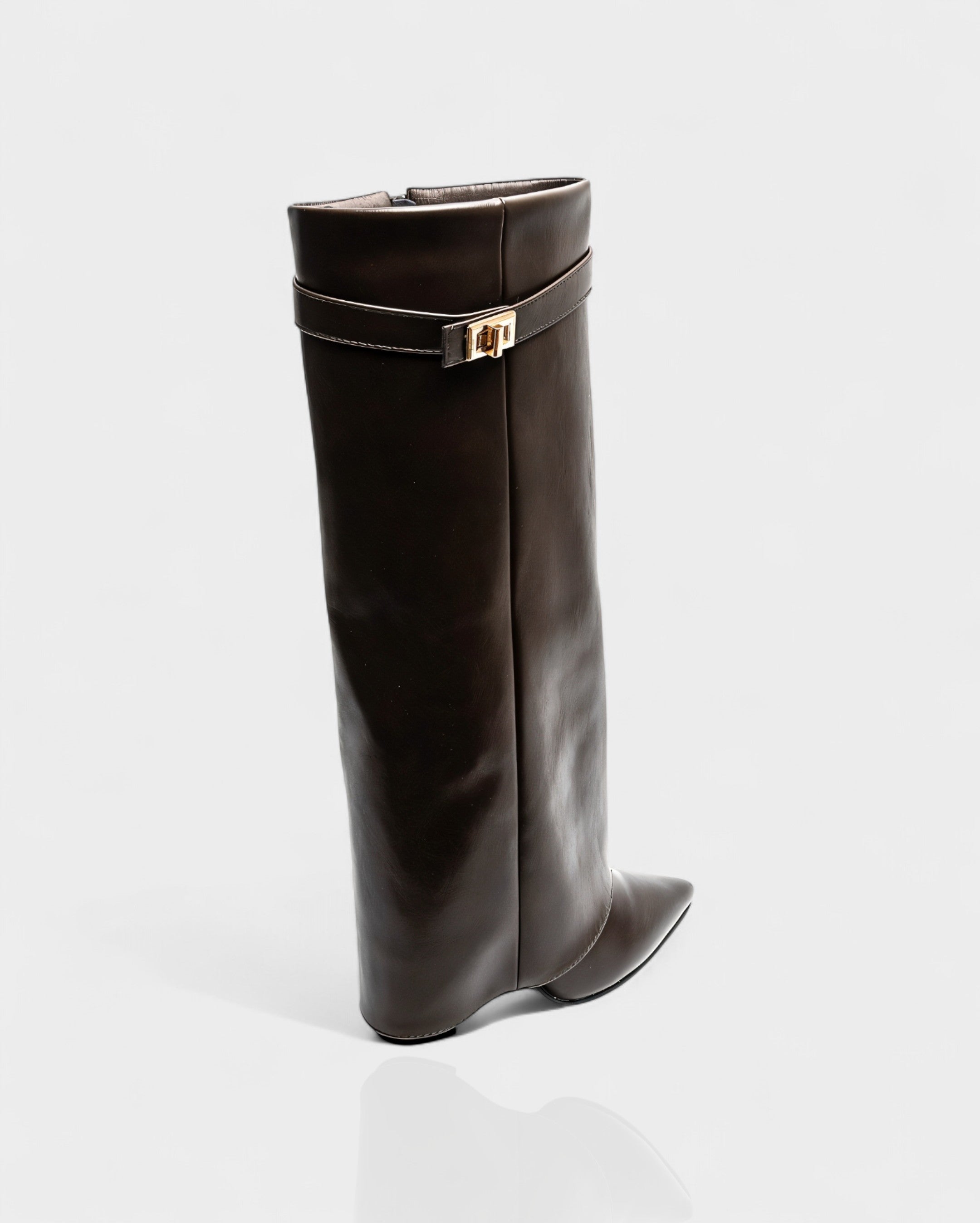 MAISY | Straight Pointed-Toe Knee-High Boots