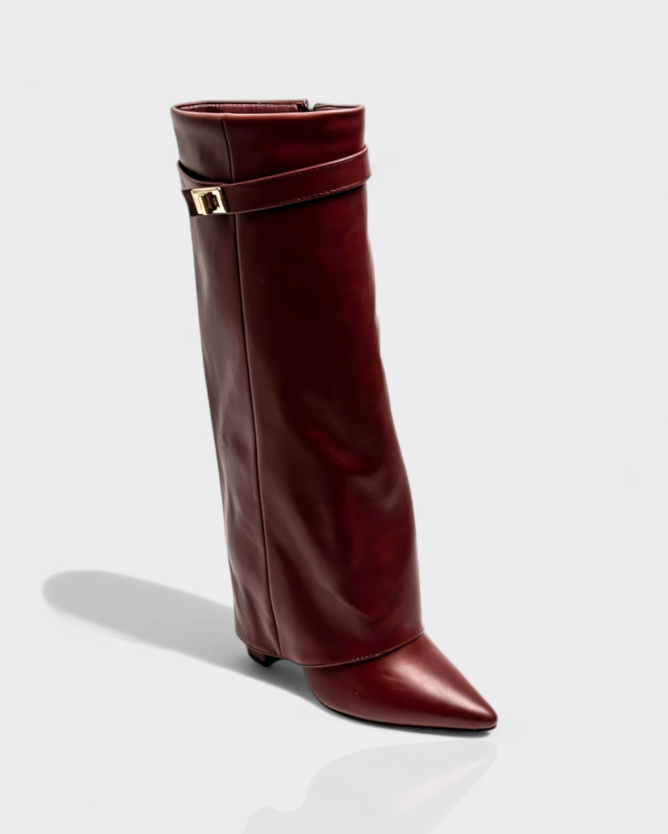 MAISY | Straight Pointed-Toe Knee-High Boots