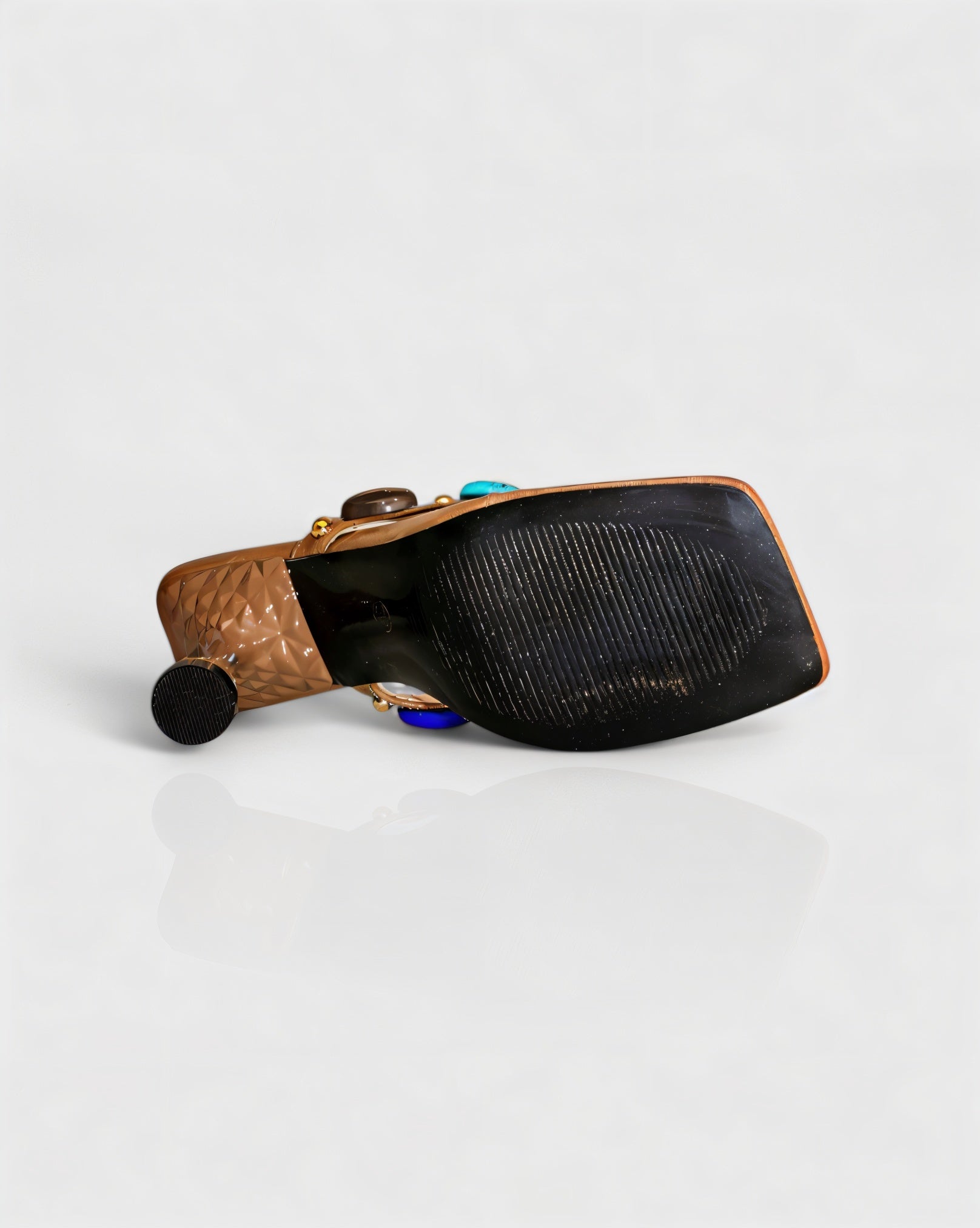 CIYANA | Gemstone Embellished Heel Sandals