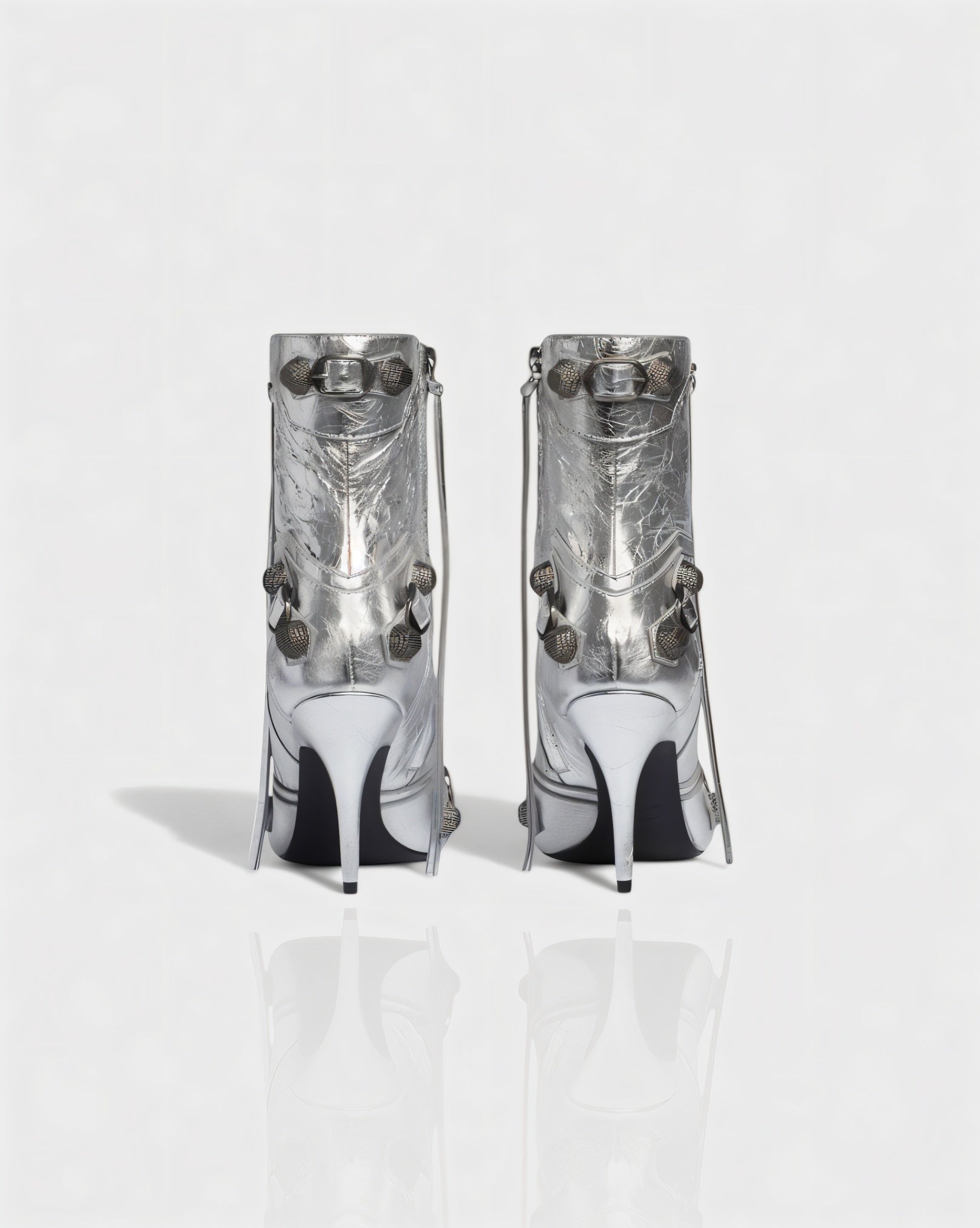 REVINA | Studded Leather Pointed-Toe Ankle Boots