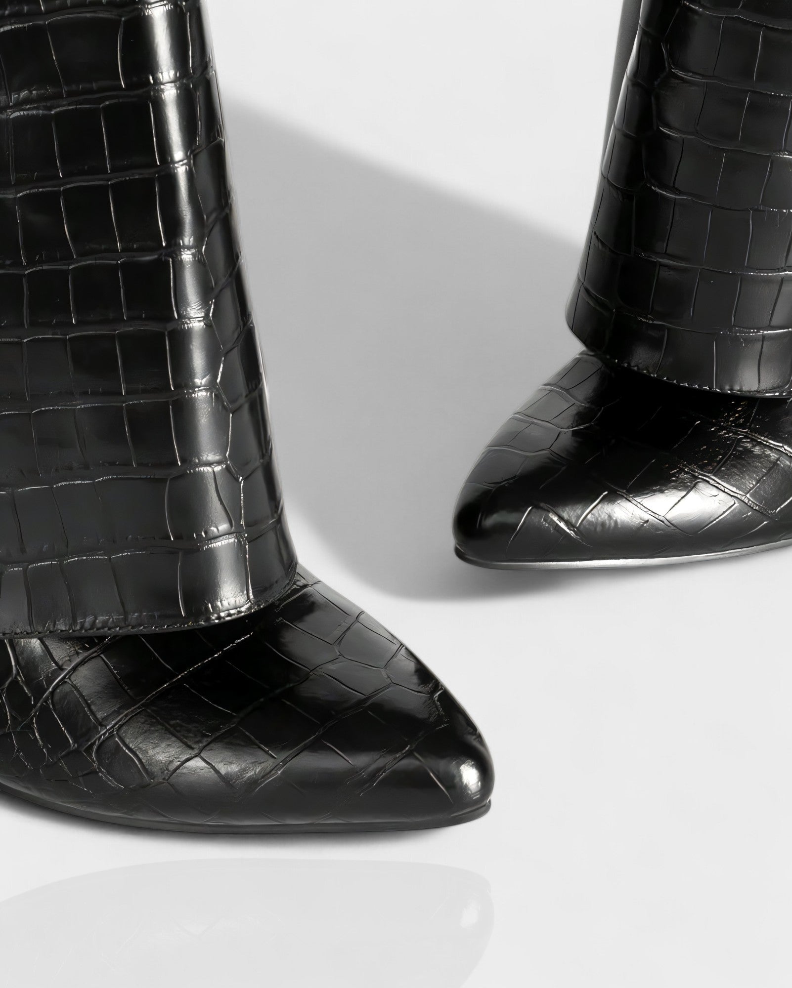 MAISY | Straight Faux Crocodile Boots