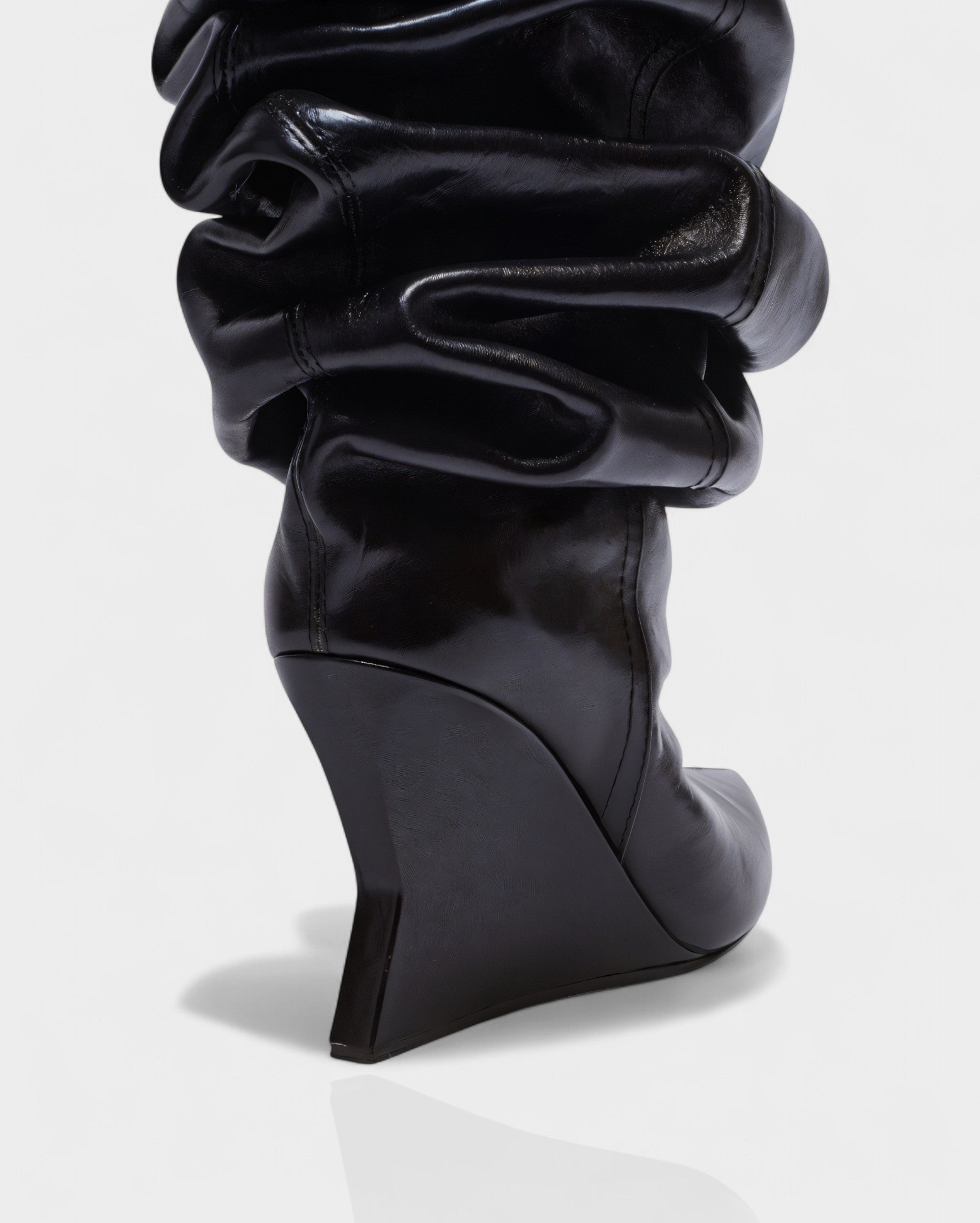ELOURA | Slouch Knee-High Wedge Heel Boots
