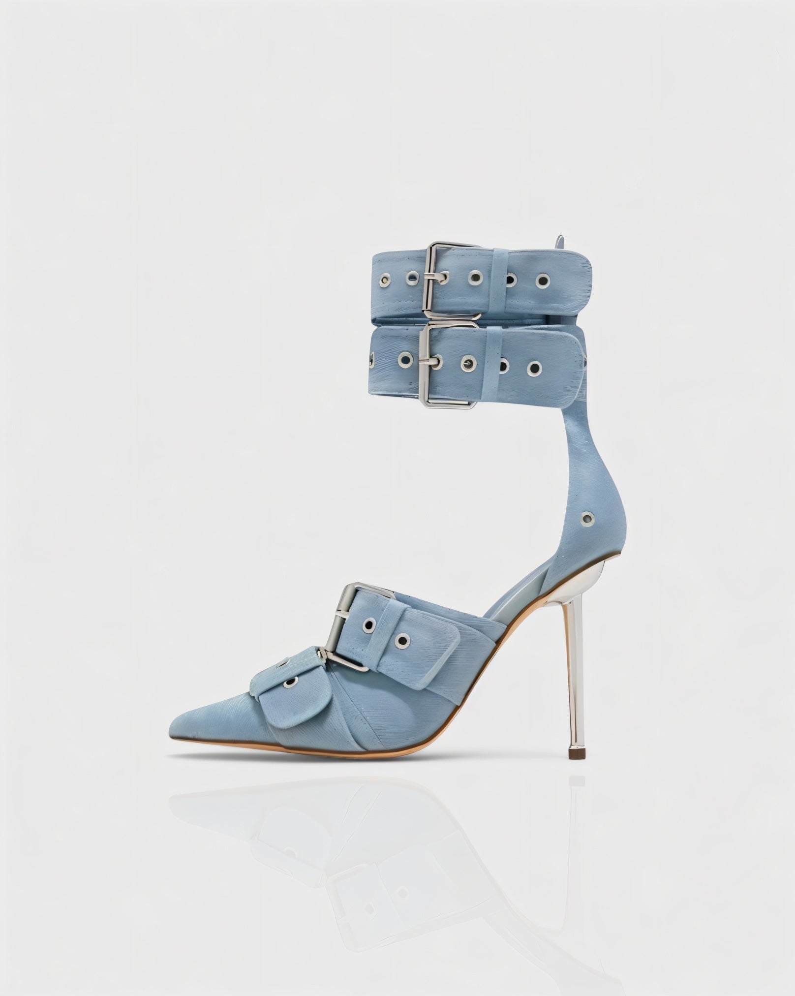 MARILYN | Buckle Strap Pointed-Toe Stiletto Heels