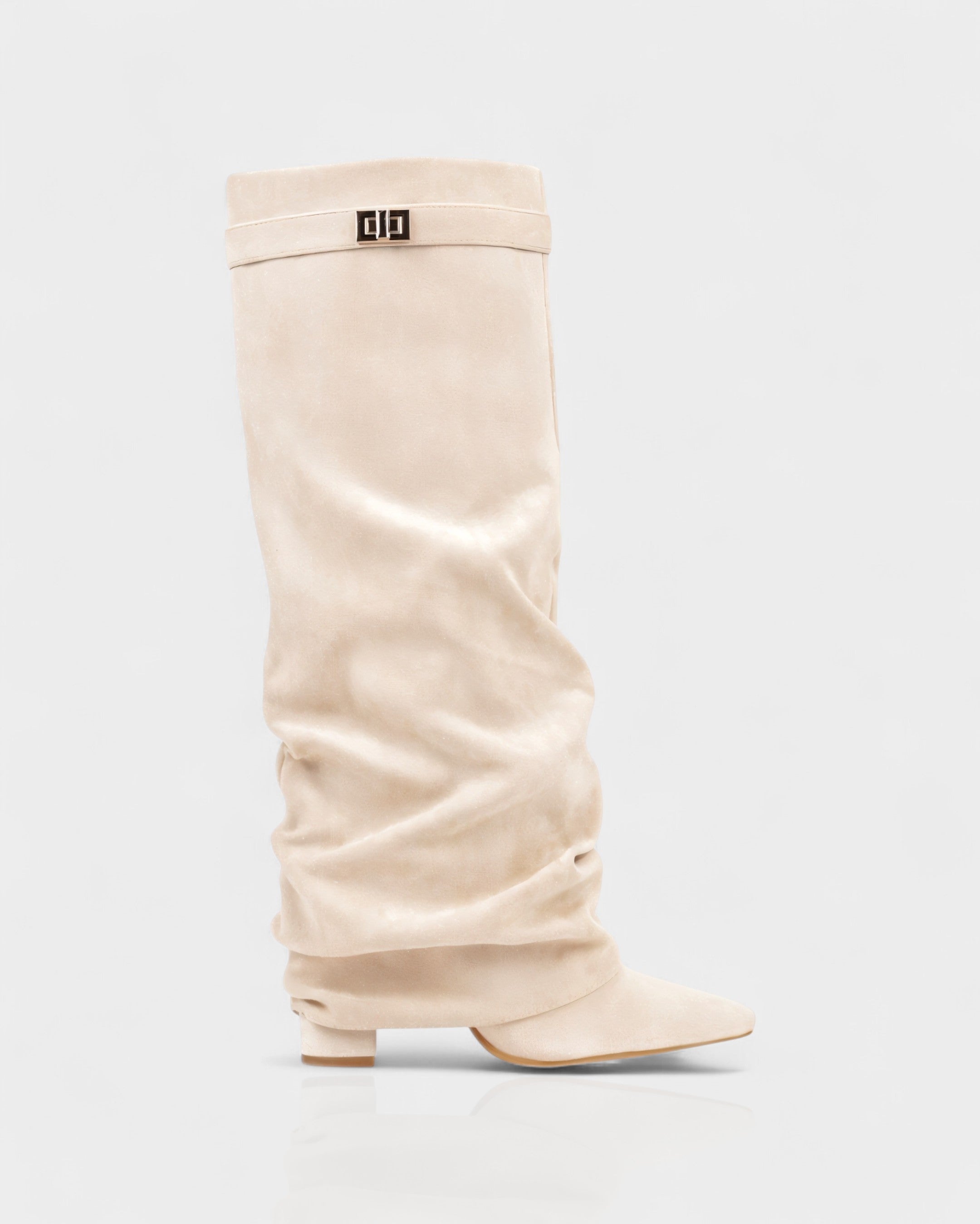 MAISY | Slouchy Pointed-Toe Knee-High Boots