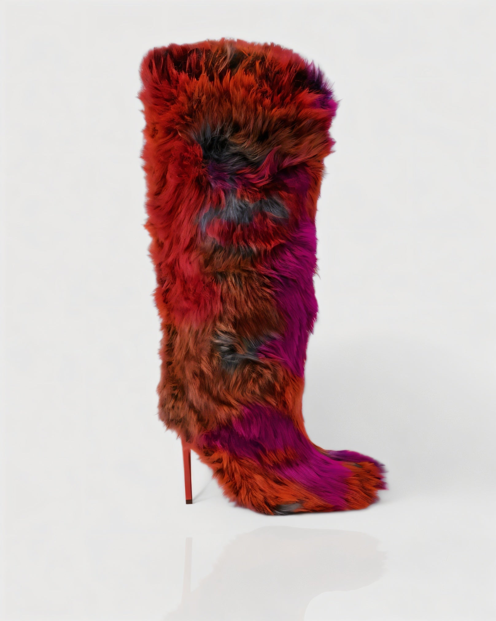 ALBA | Multicoloured Faux Fur Boots