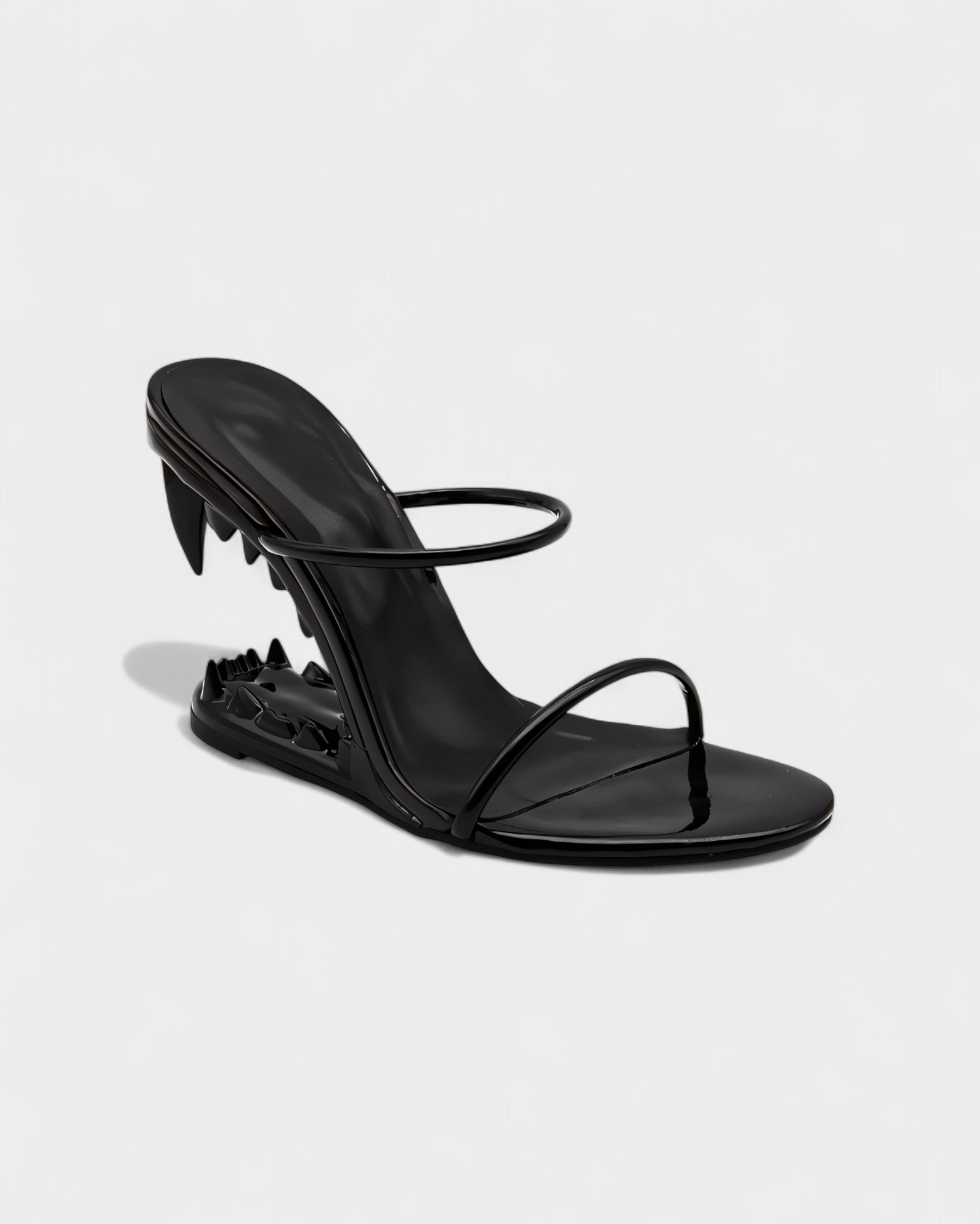 MALAYA | Fang Sculpted Heel Sandals