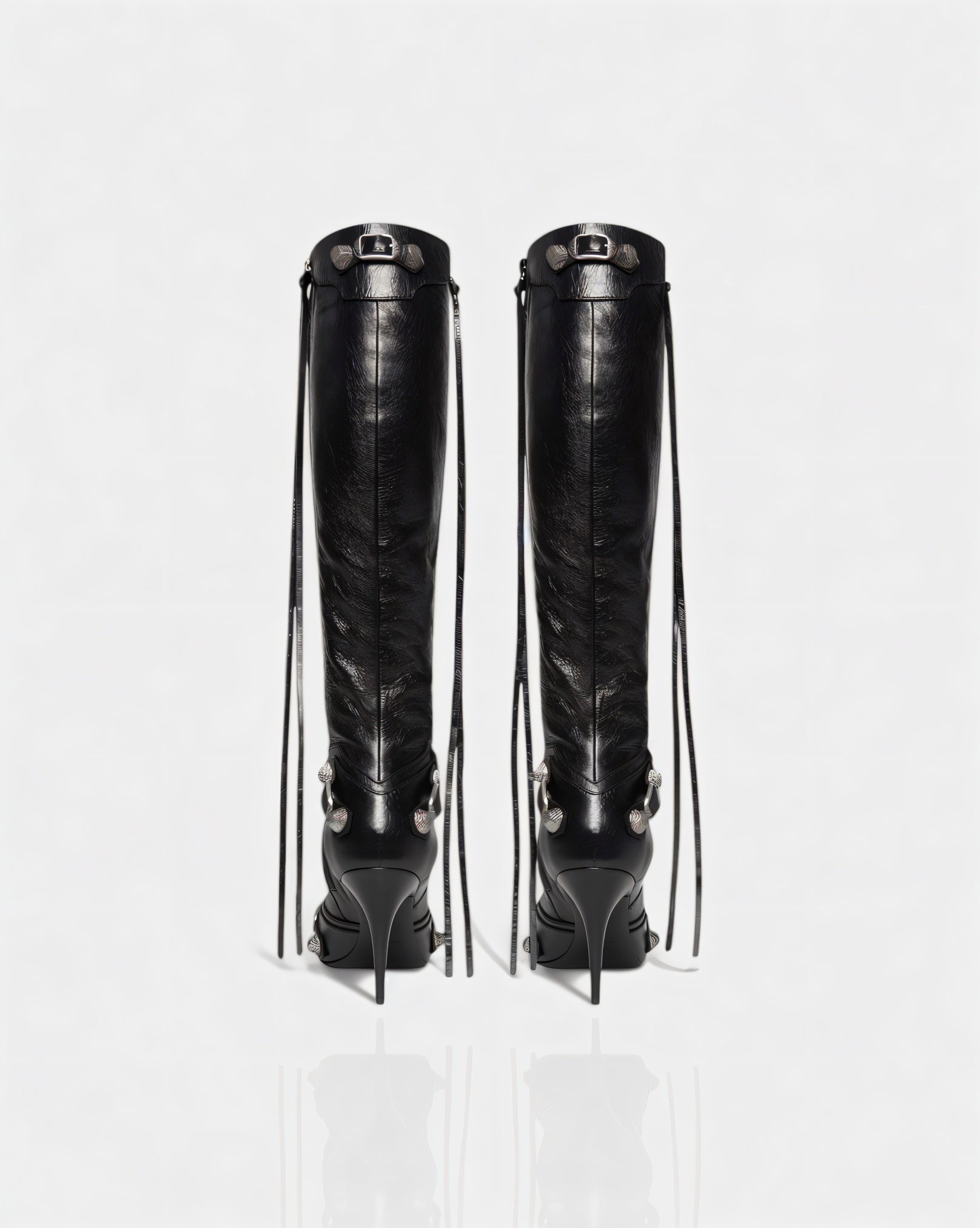 WENA | Studded Pointed Toe Knee-High Boots