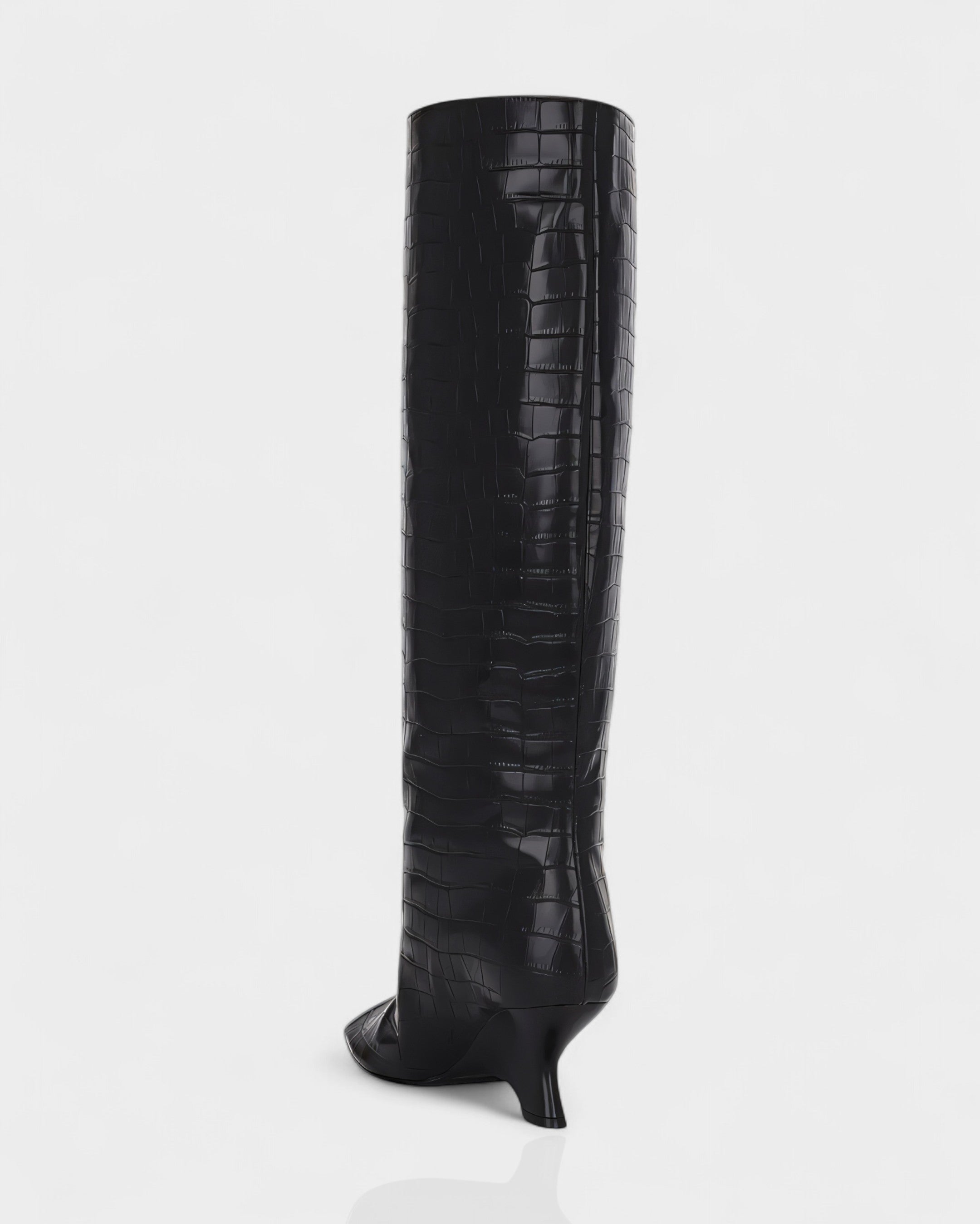 HELIRA | Peep Toe Wedge Knee High Boots