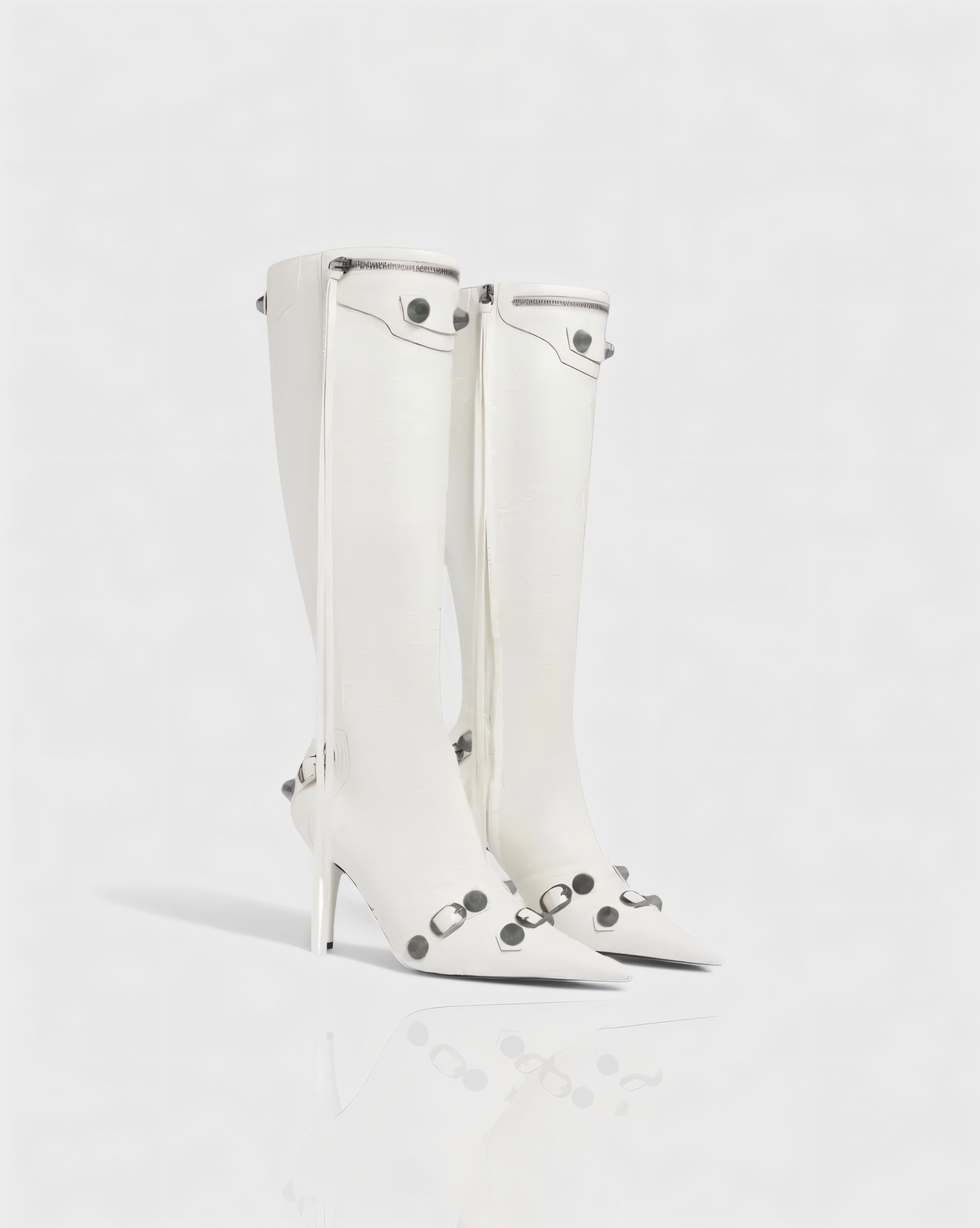 WENA | Studded Pointed Toe Knee-High Boots