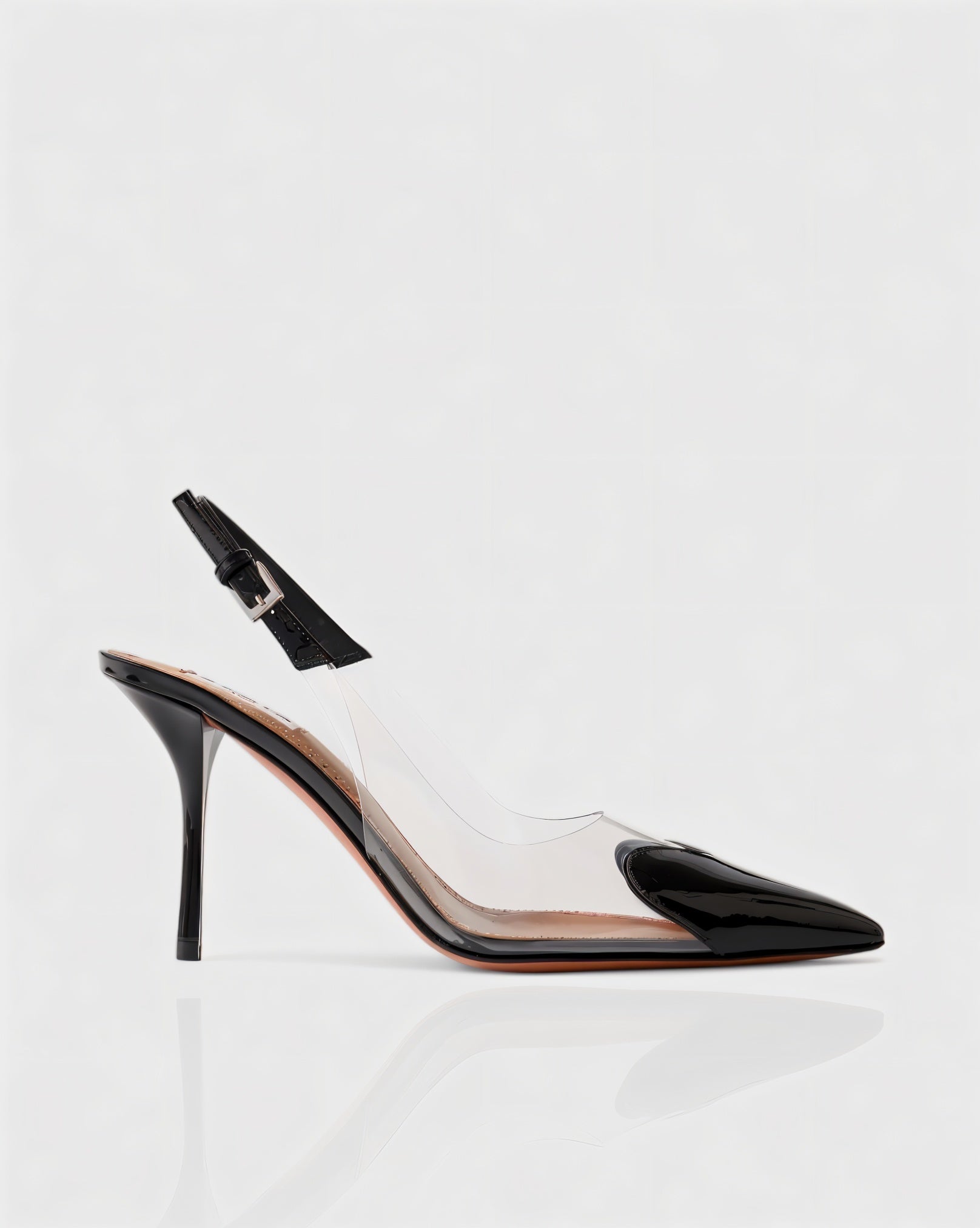 IRENE | Clear Heart Detail Heels