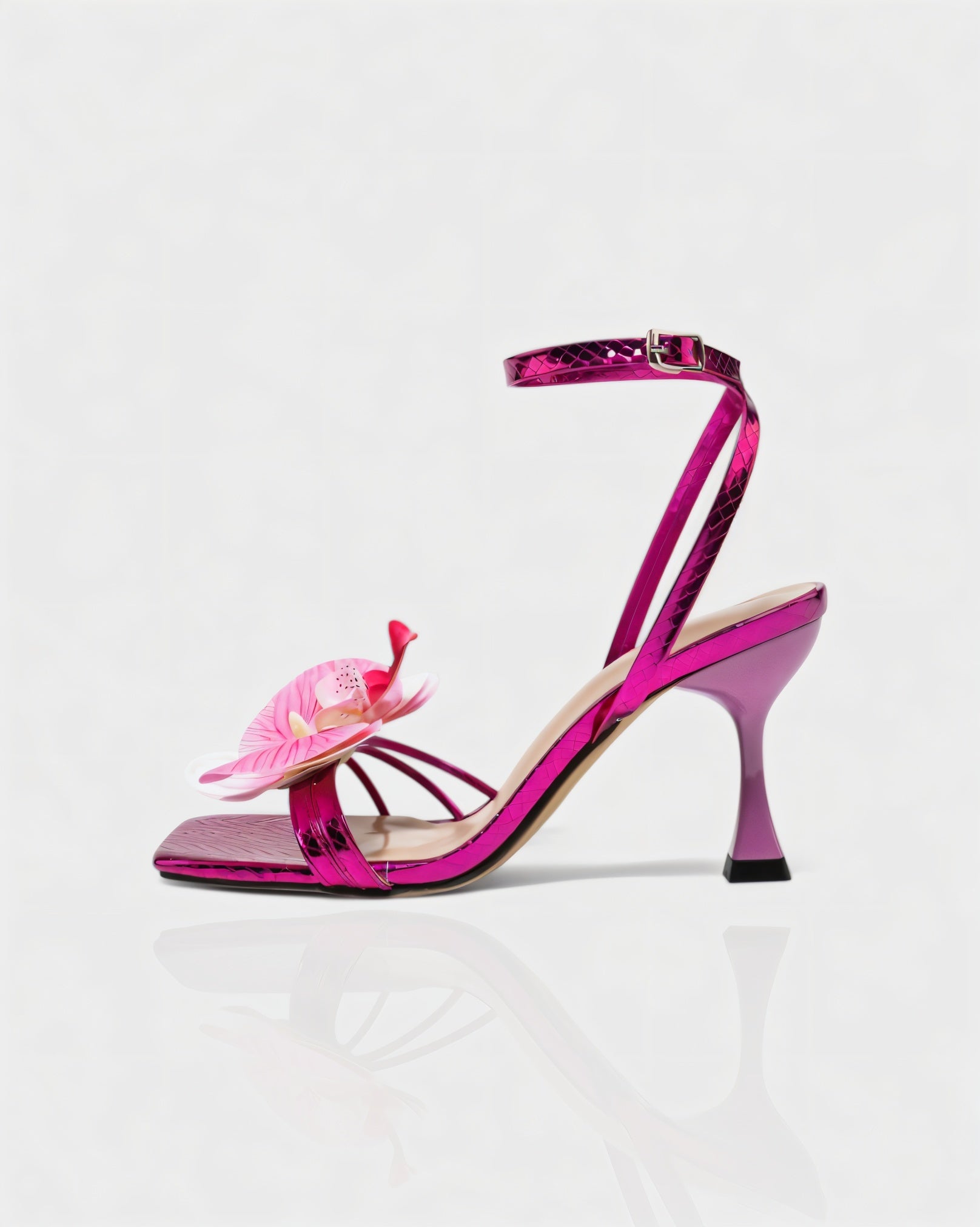 VIONA | Orchid Bloom Ankle Strap Heels