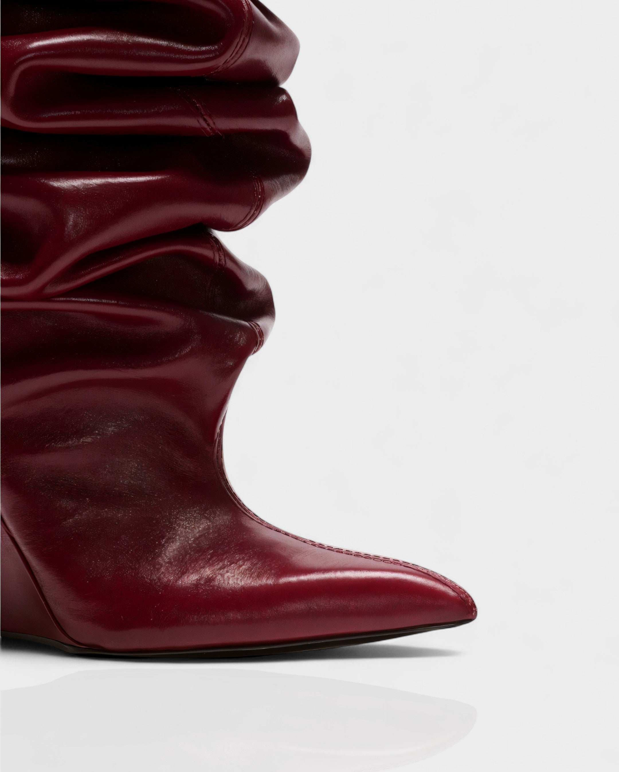 ELOURA | Slouch Knee-High Wedge Heel Boots