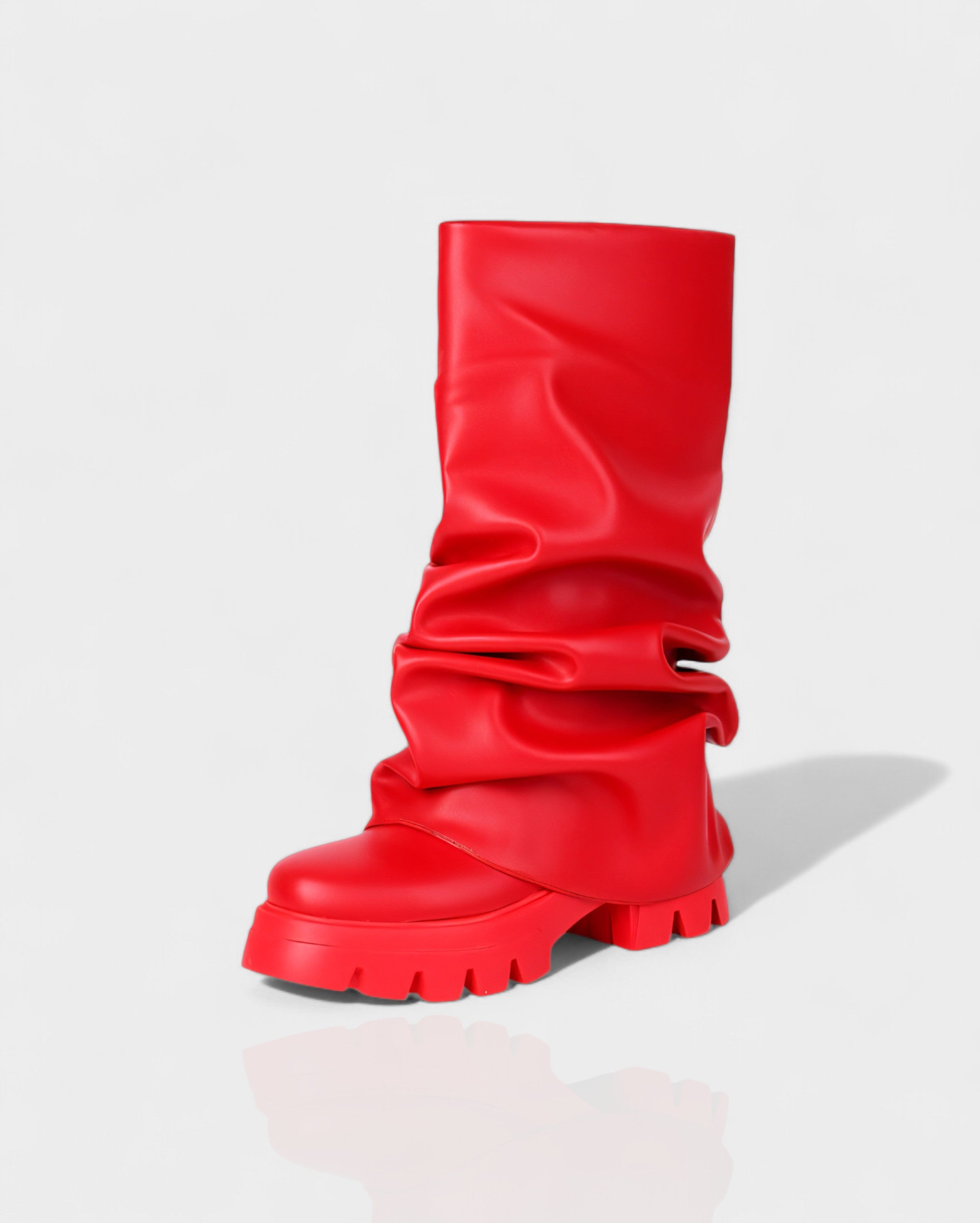 CRISTINA | Slouchy Platform Mid-Calf Boots