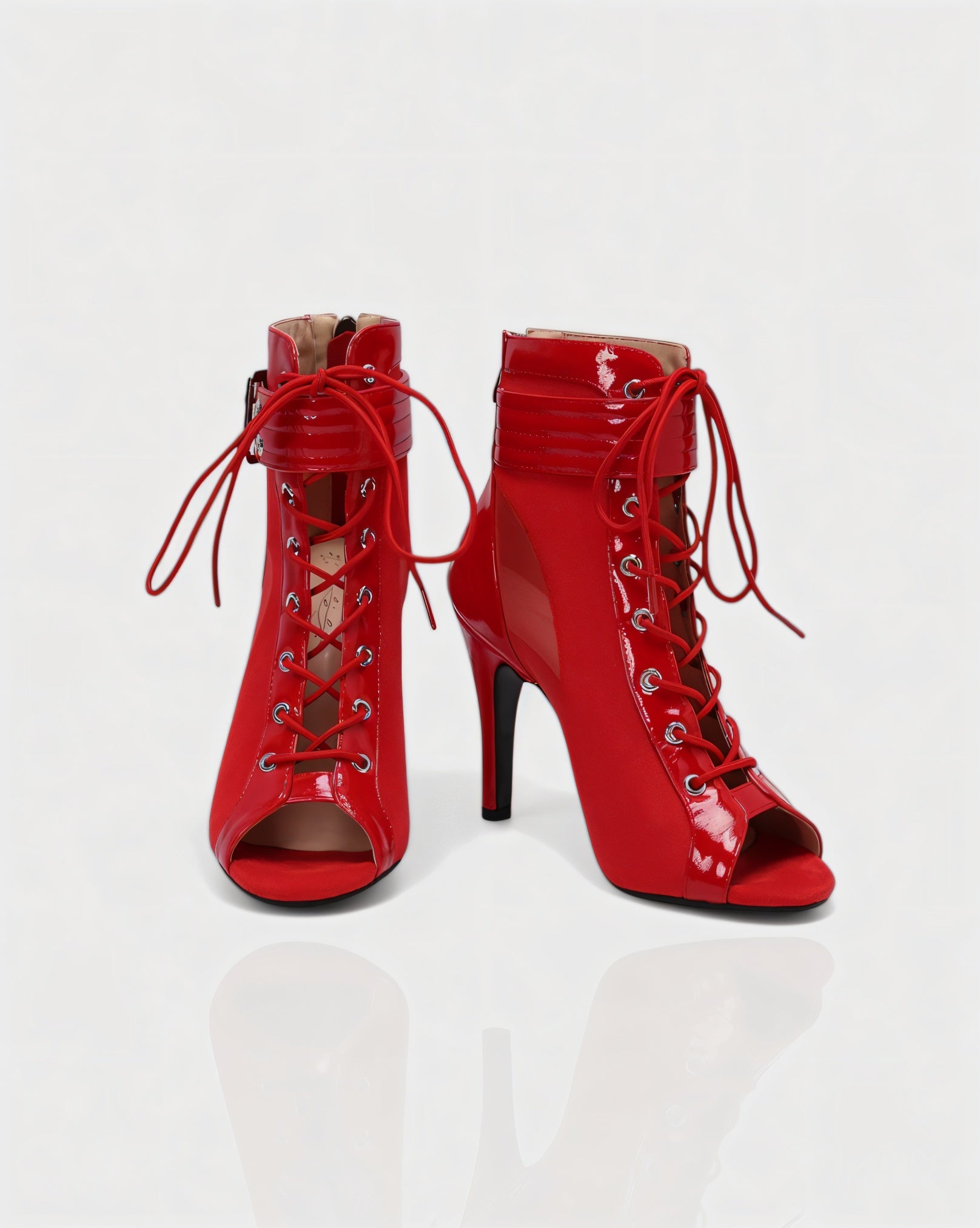 ELINDA | Short Lace-up Stiletto Boots