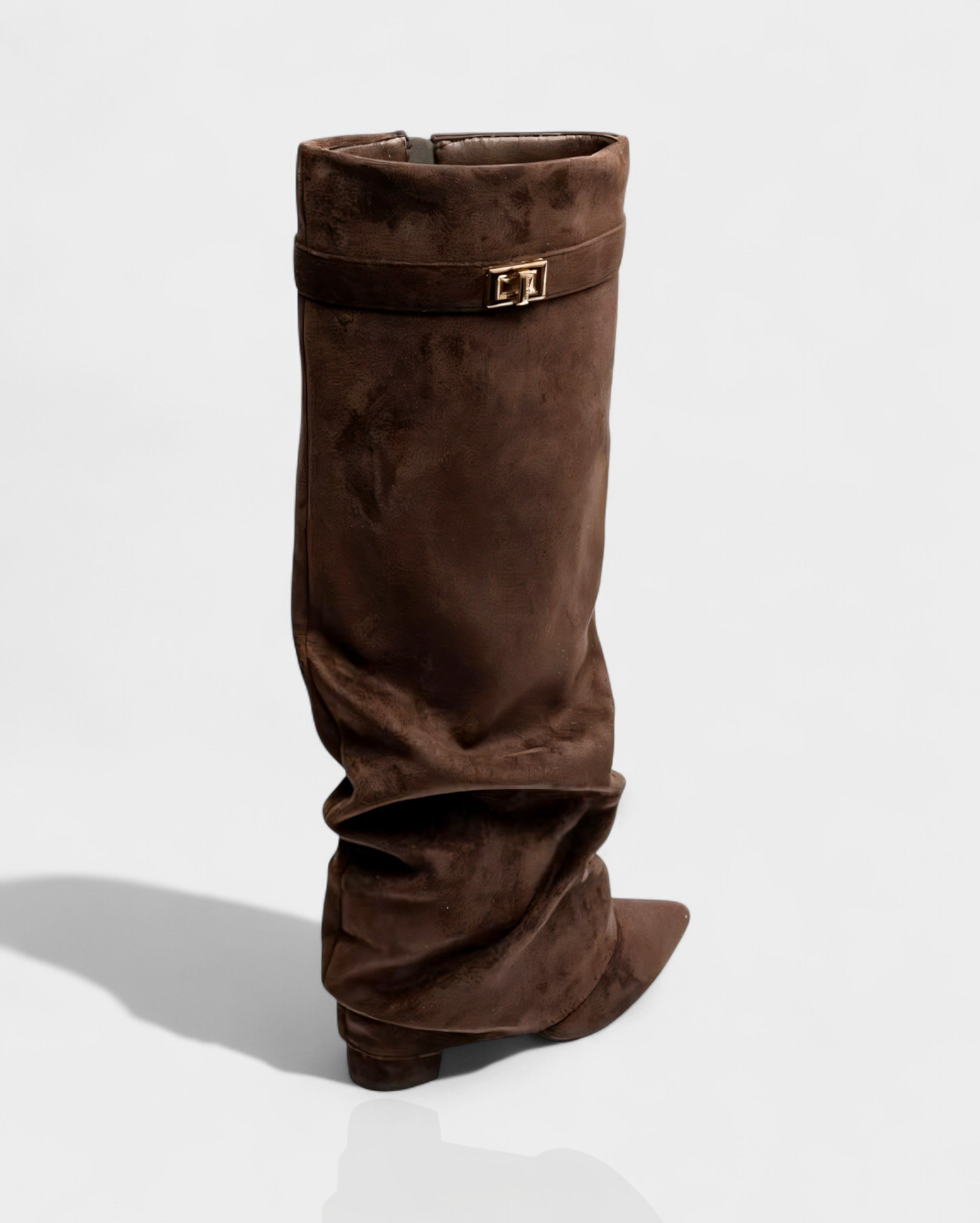 MAISY | Slouchy Pointed-Toe Knee-High Boots
