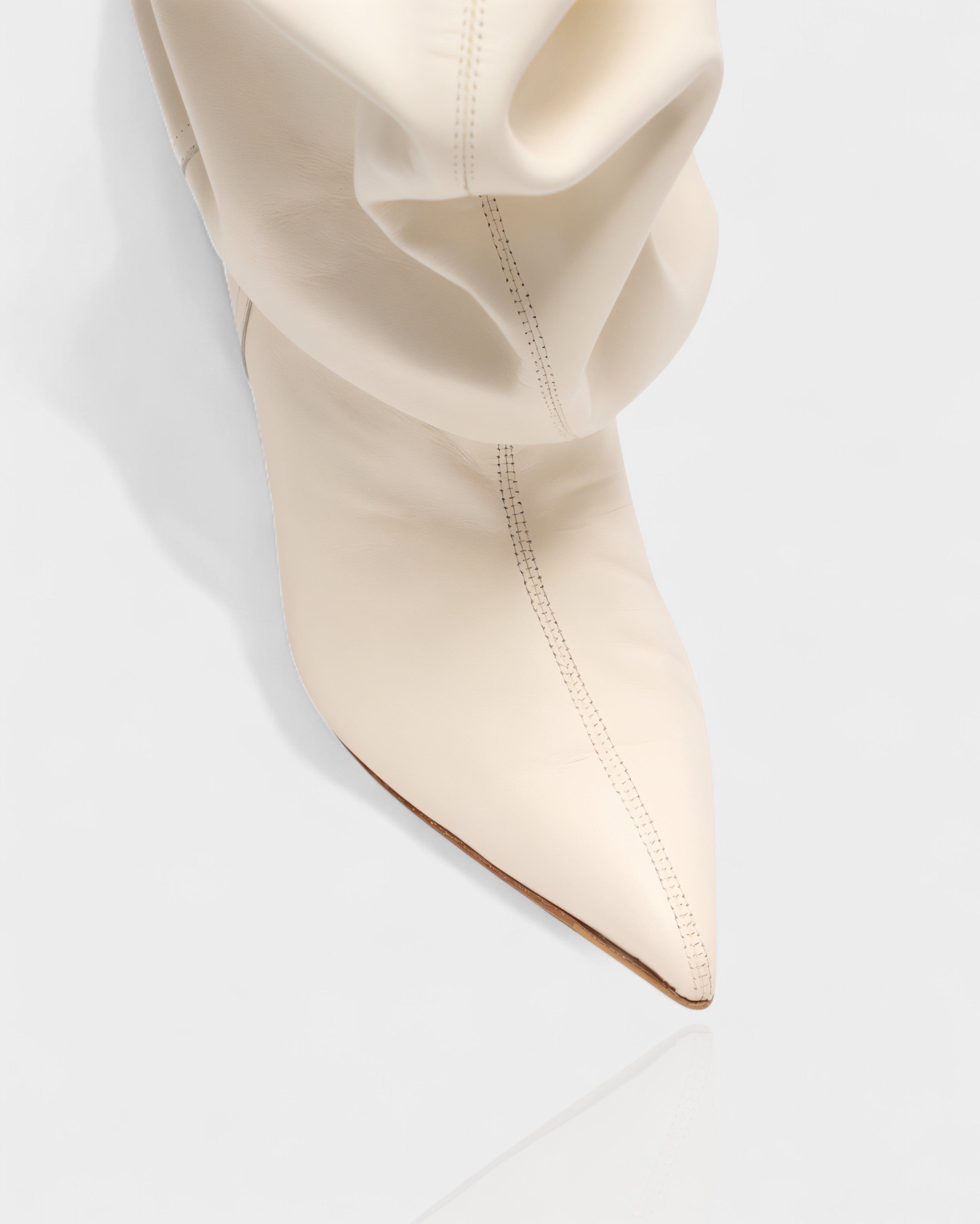 IRELLE | Slouchy Faux Leather Pointed Wedge Heel Boots