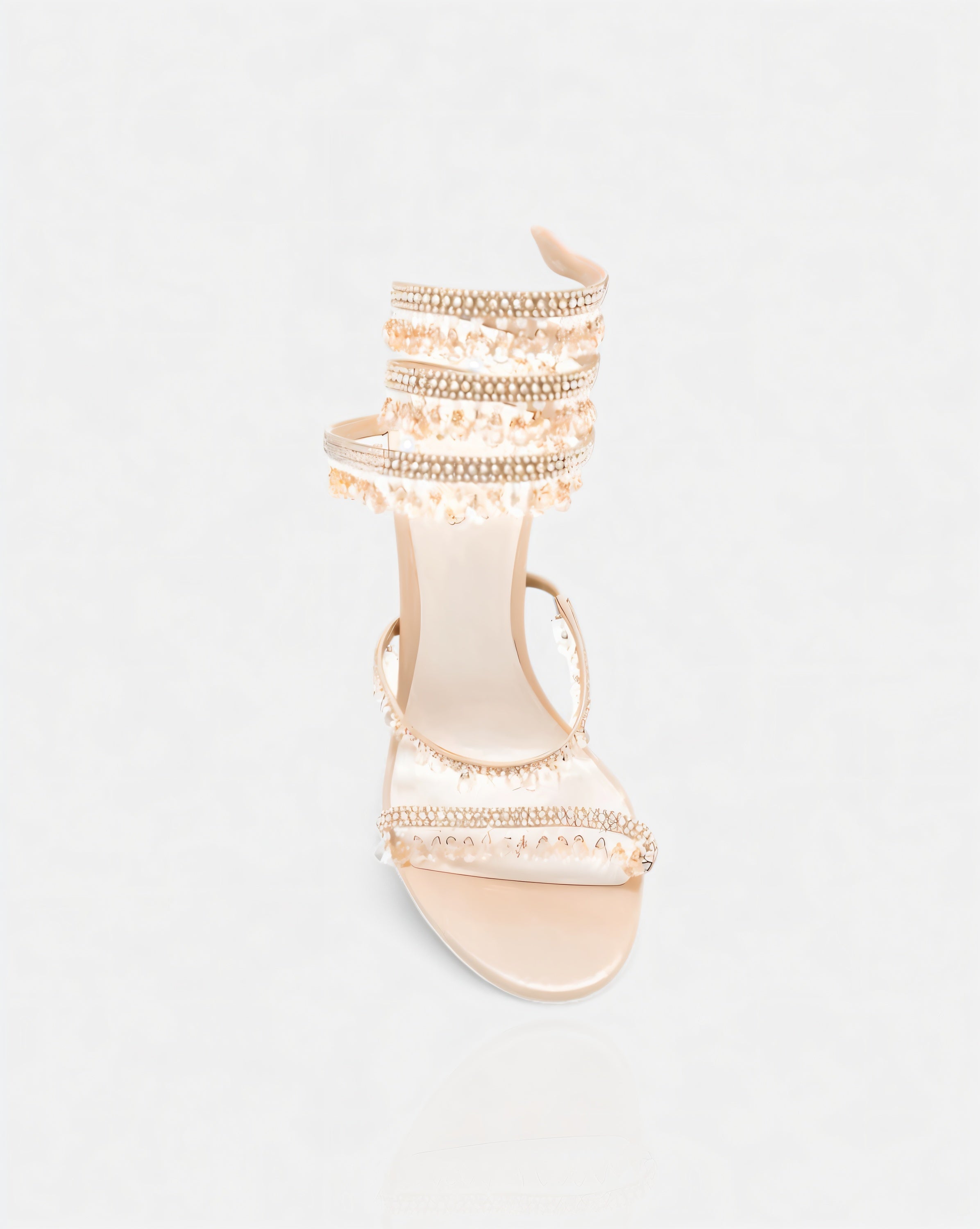 ALYRA | Rhinestone Tassel Ankle-Wrap High Heels