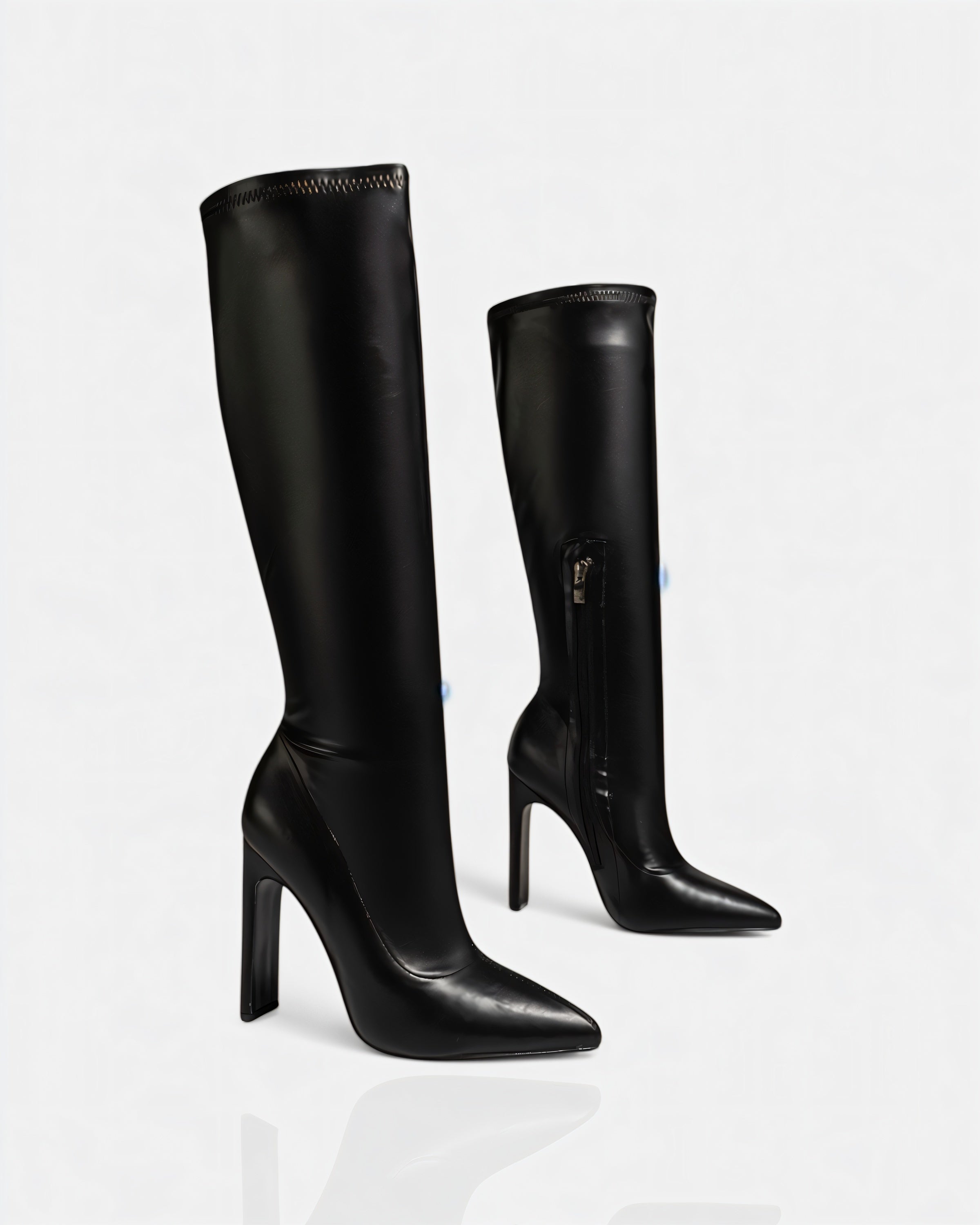 CHARLIE | Faux Leather Knee-High Boots